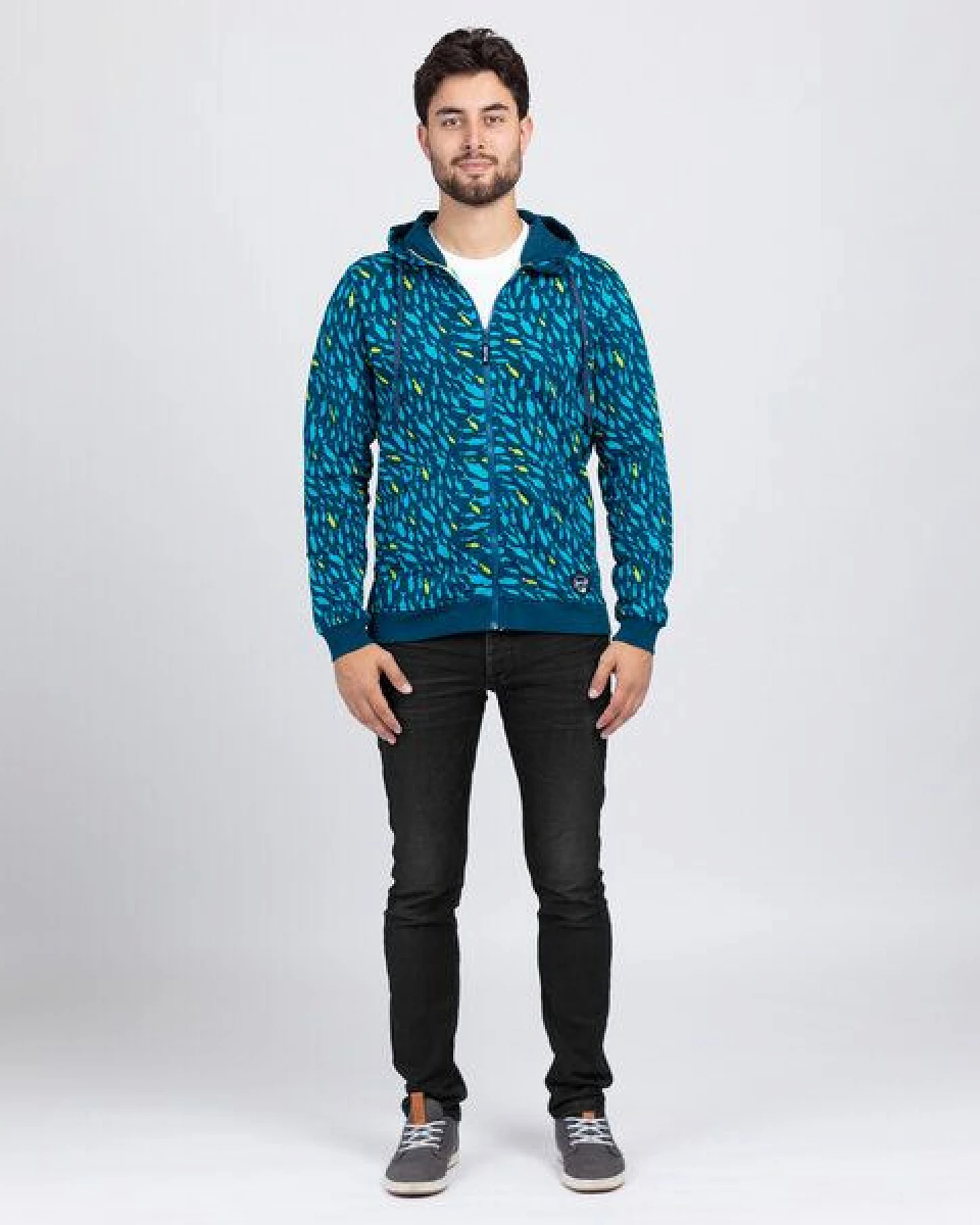 Lexi&Bö School of fish Zip Hoodie Herren – Ansicht 2