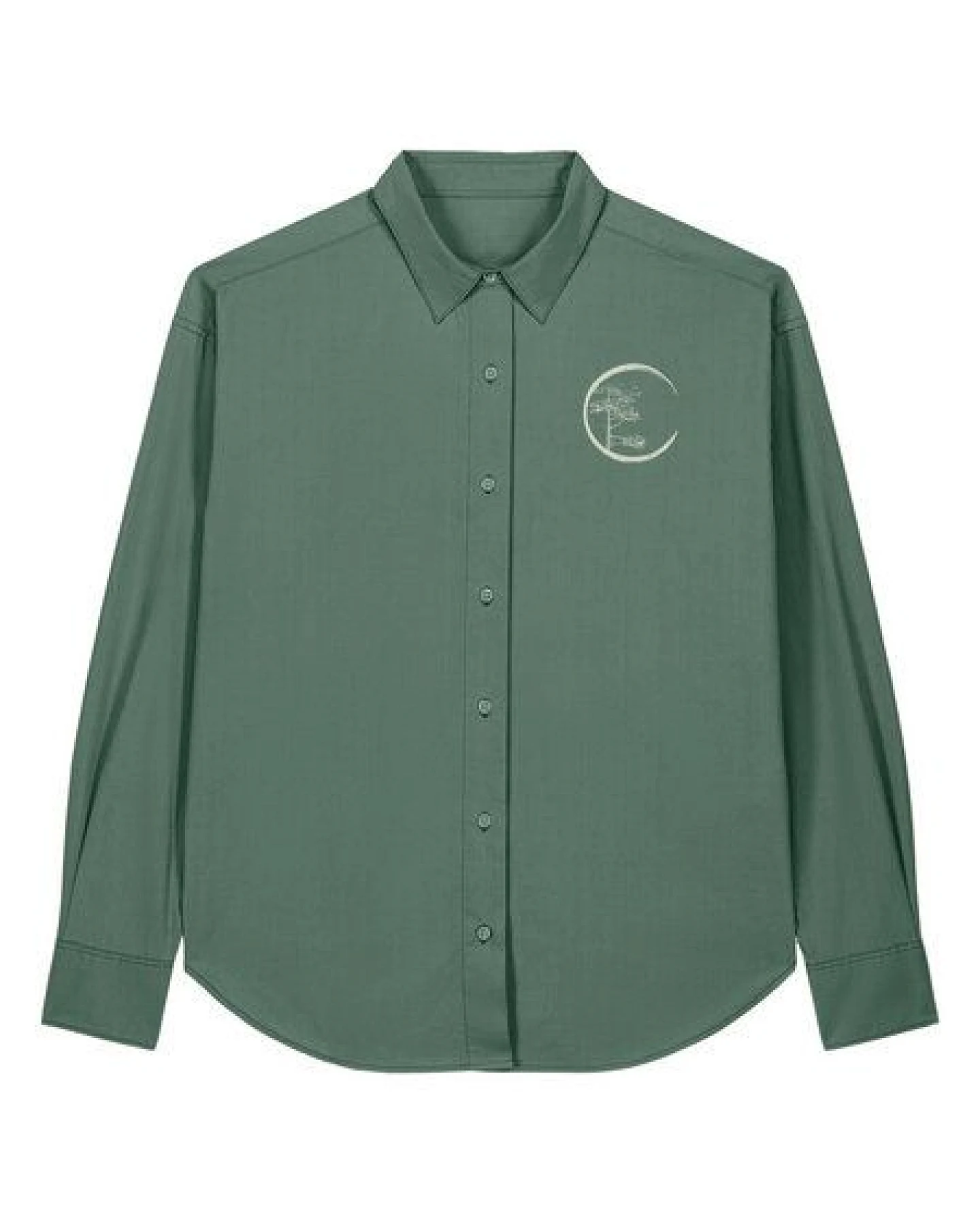 Life-Tree Fairwear Organic Hemd Workershirt Men Circle-Logo Green Bay – Ansicht 3