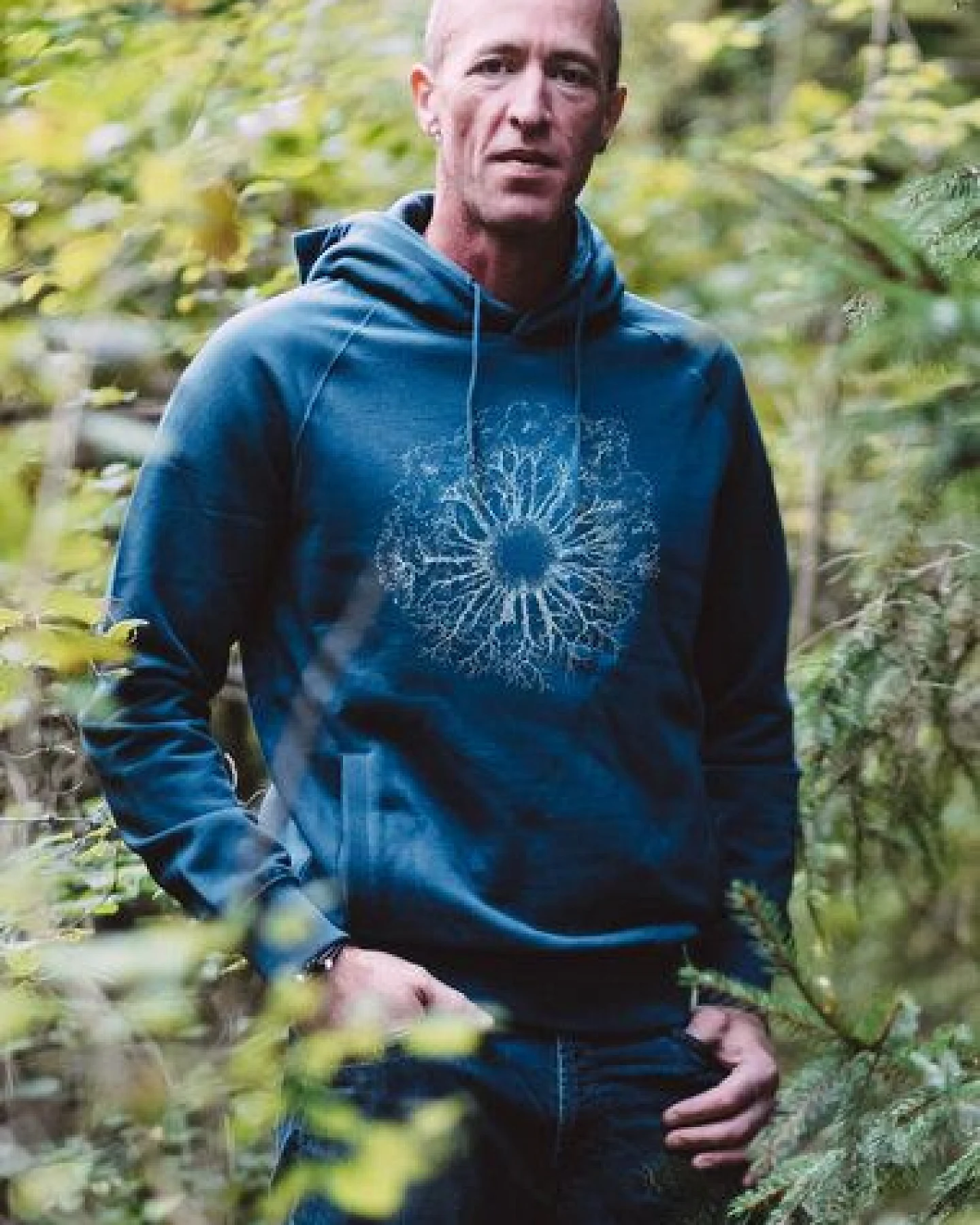 Life-Tree Organic Fairwear Hoodie Men Fairwear Organic Dark WoodenIris/ – Ansicht 4