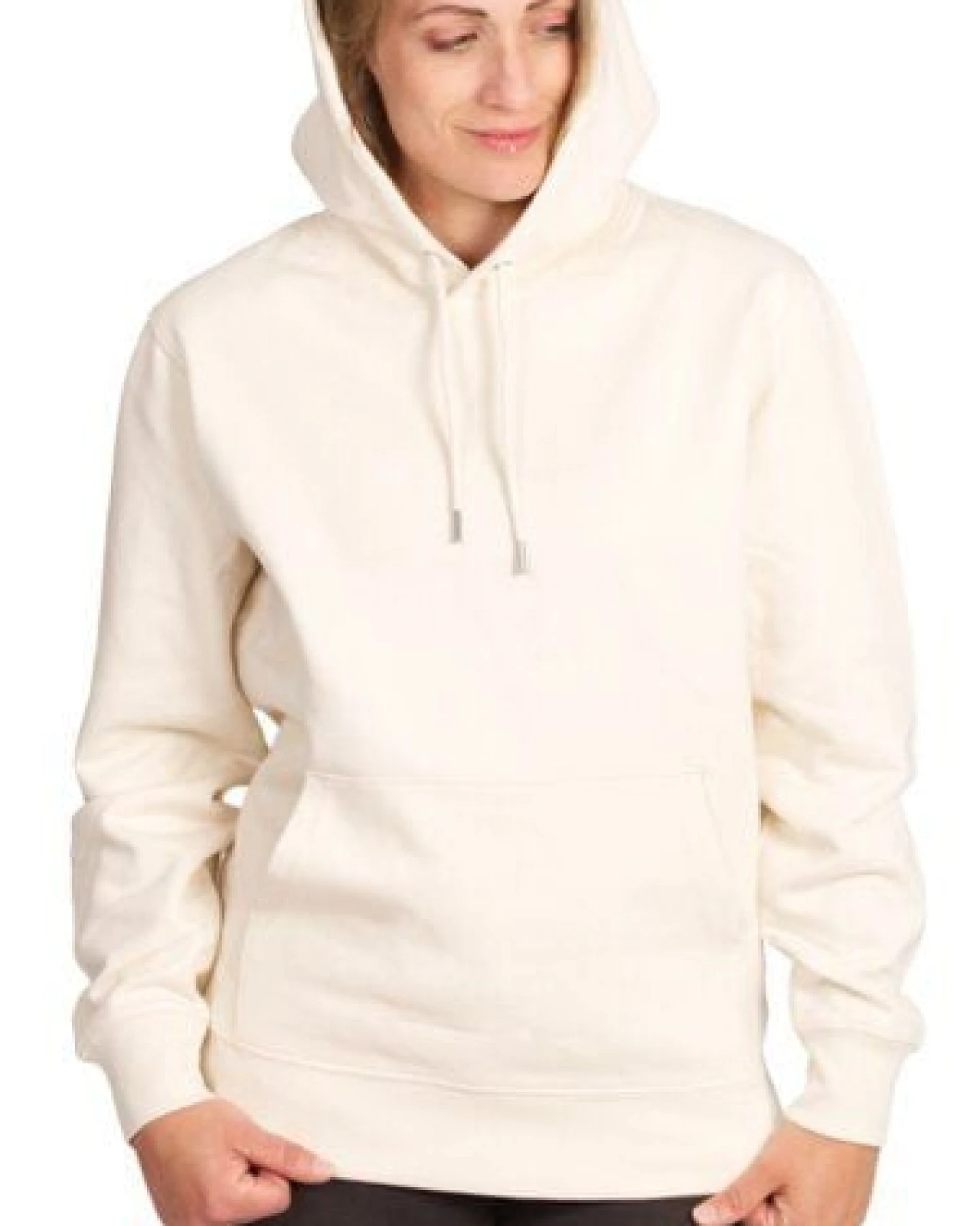 Life-Tree Hoodie aus Biobaumwolle Fairwear Unisex "Maple Island" in Natural Raw – Ansicht 4