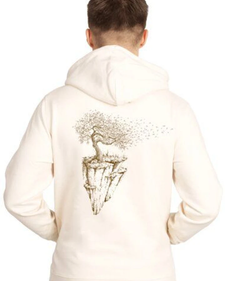 Life-Tree Fairwear Organic Hoodie Unisex Natural Raw Maple Island