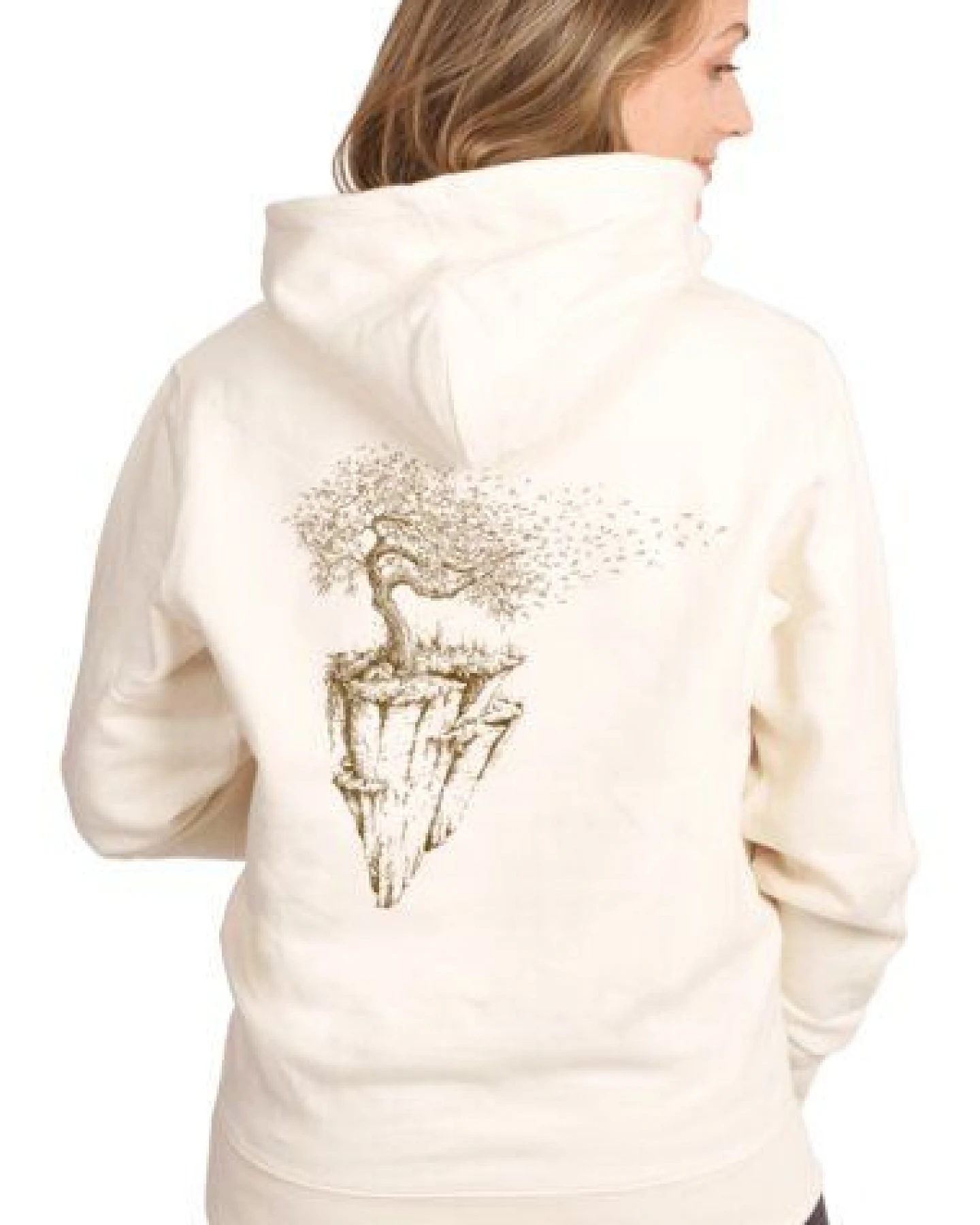 Life-Tree Fairwear Organic Hoodie Unisex Natural Raw Maple Island – Ansicht 3