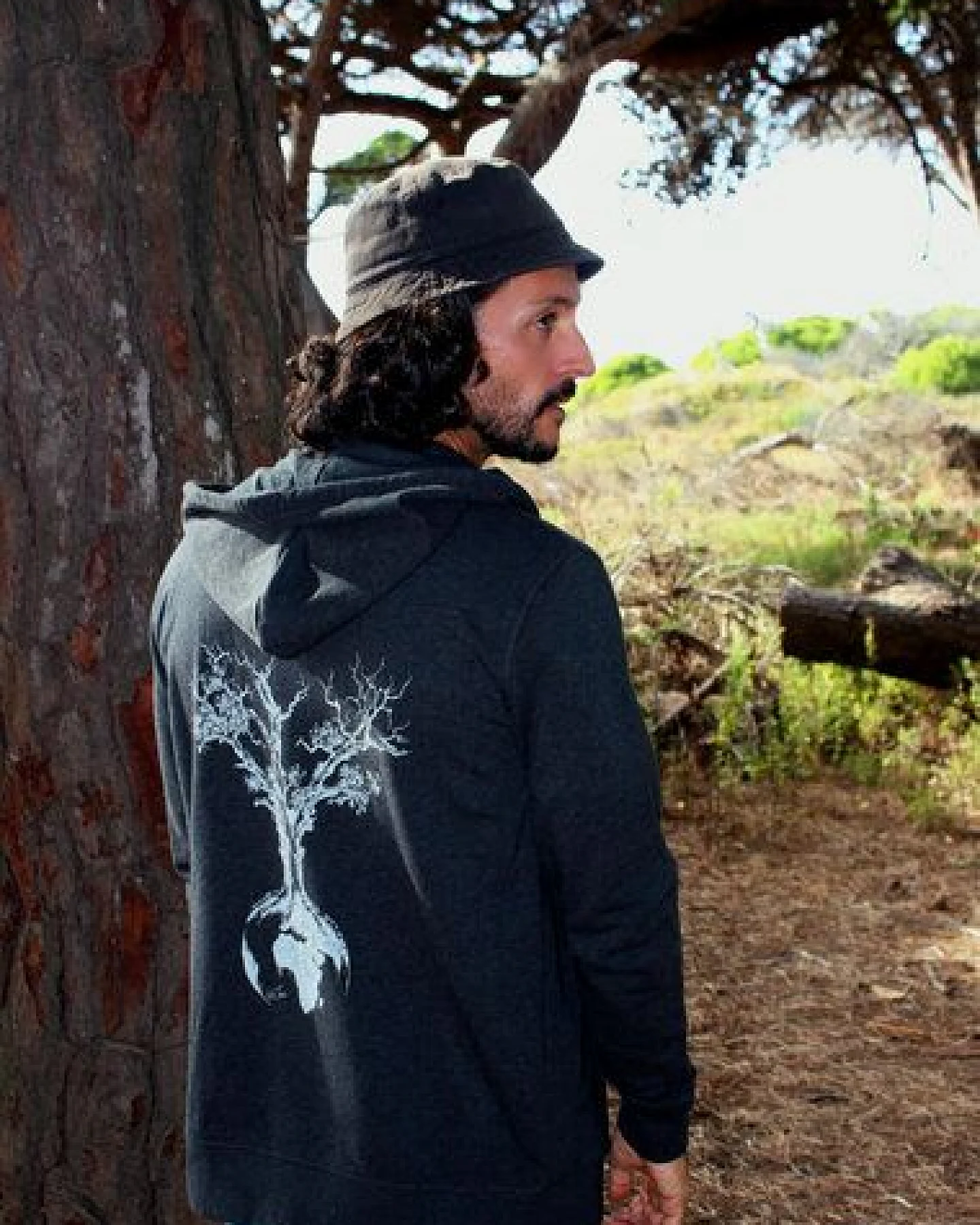 Life-Tree Organic Fairwear Hoodie Unisex Weltenbaum – Ansicht 3