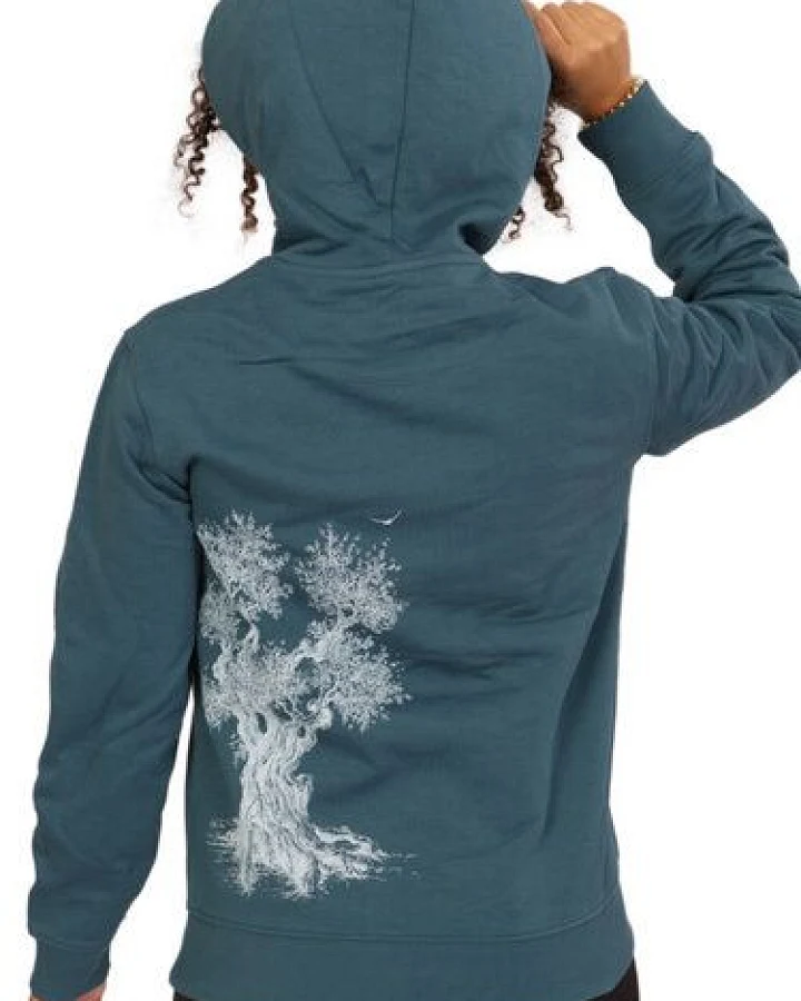 Life-Tree Organic Fairwear Hoodie Women Olive Tree