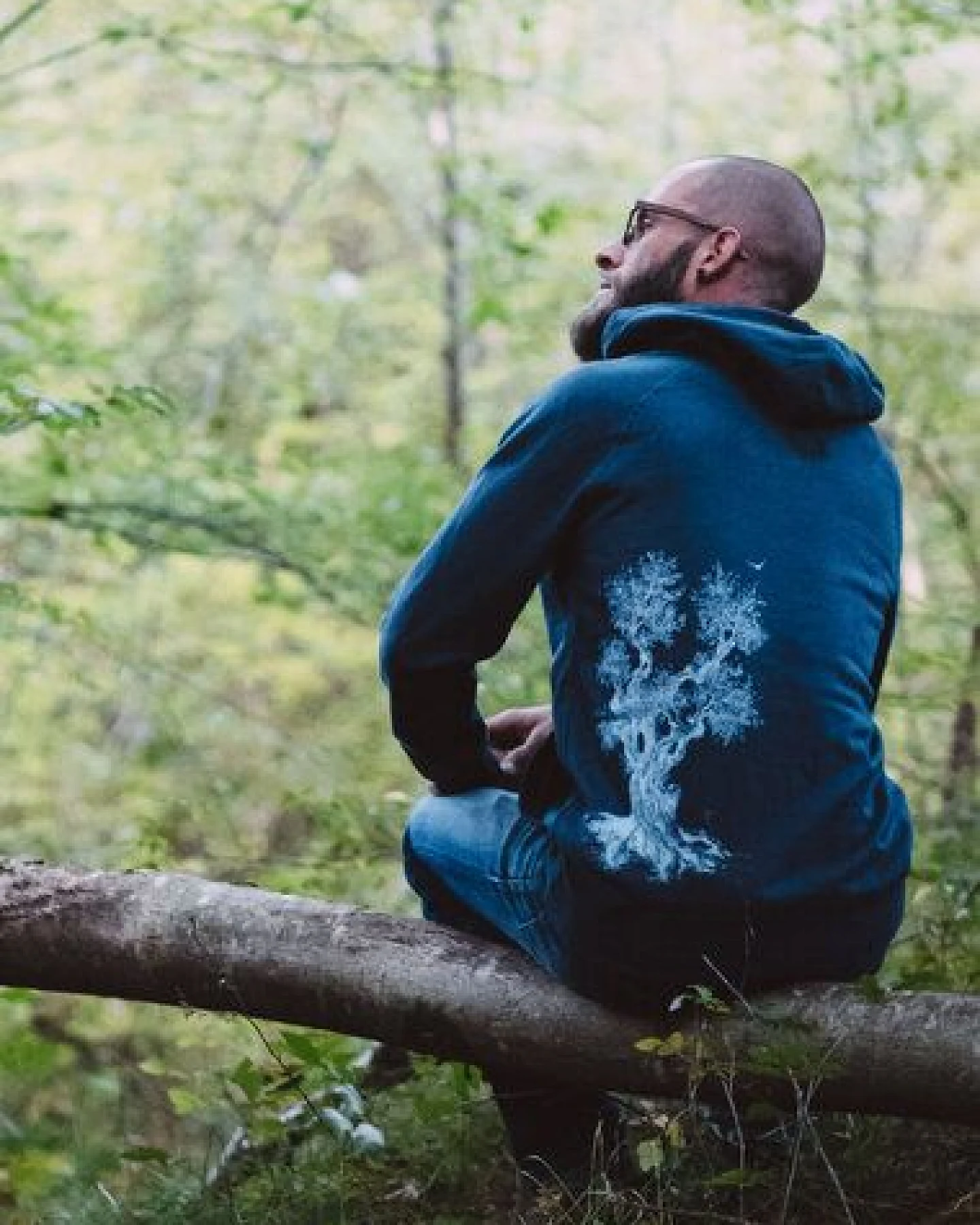Life-Tree Organic Fairwear Hoodie Men Olive Tree – Ansicht 3