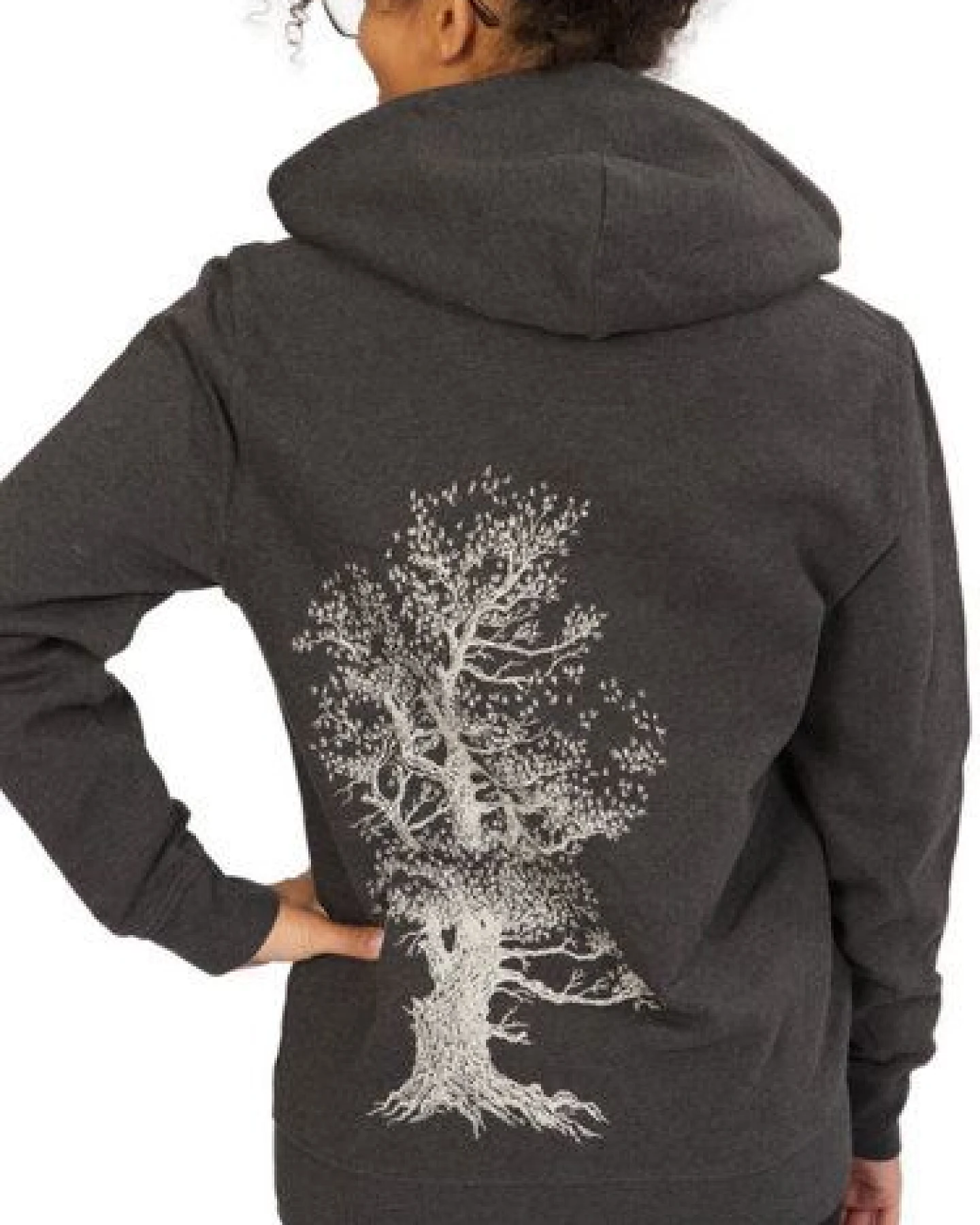 Life-Tree Organic Fairwear Zipper Unisex Organic Fairwear Pine Tree – Ansicht 2