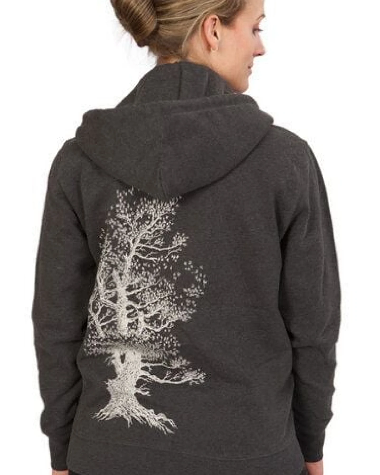Life-Tree Organic Fairwear Zipper Unisex Organic Fairwear Pine Tree – Ansicht 4
