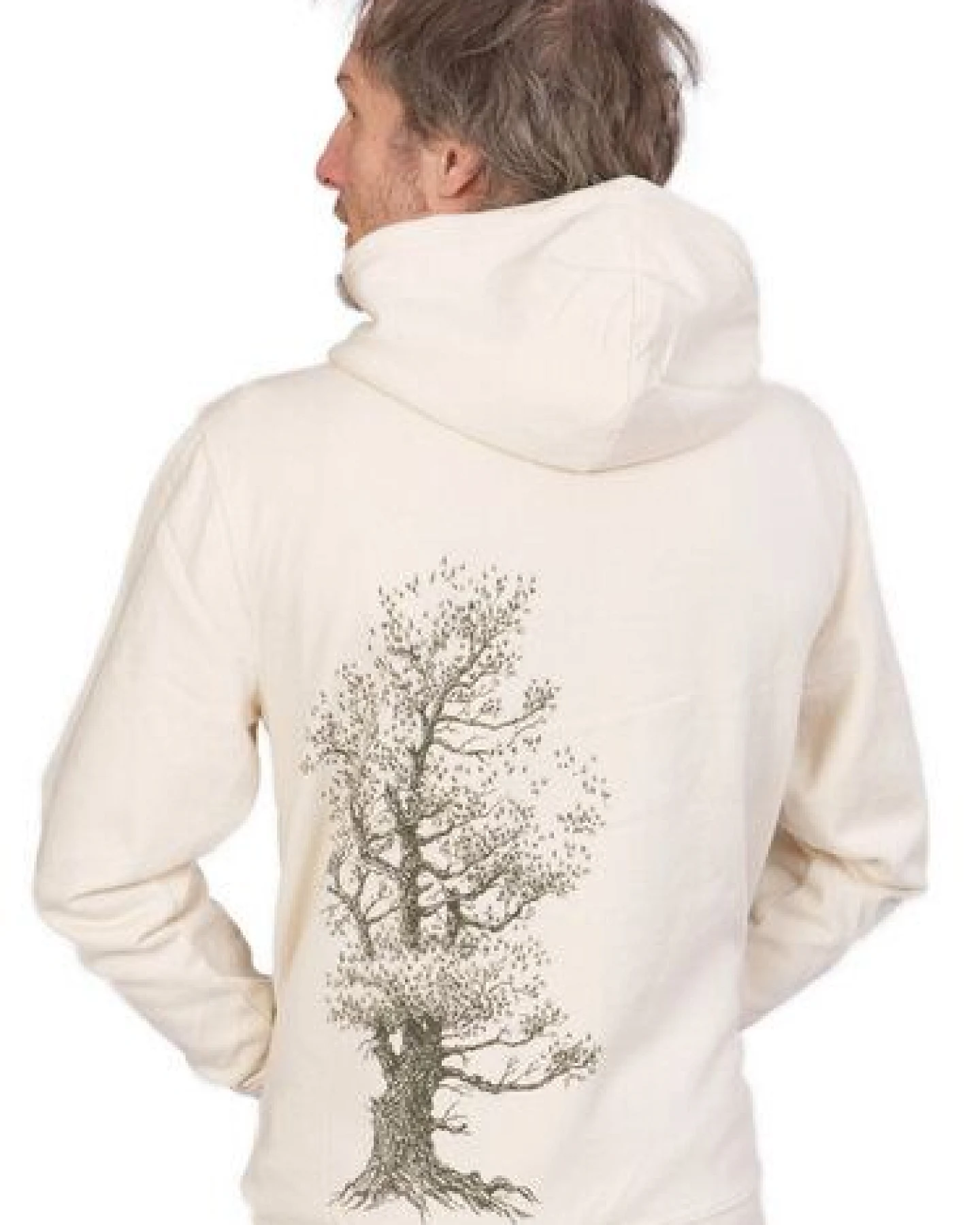 Life-Tree Organic Fairwear Zipper Unisex Natural Raw Pine Tree – Ansicht 3