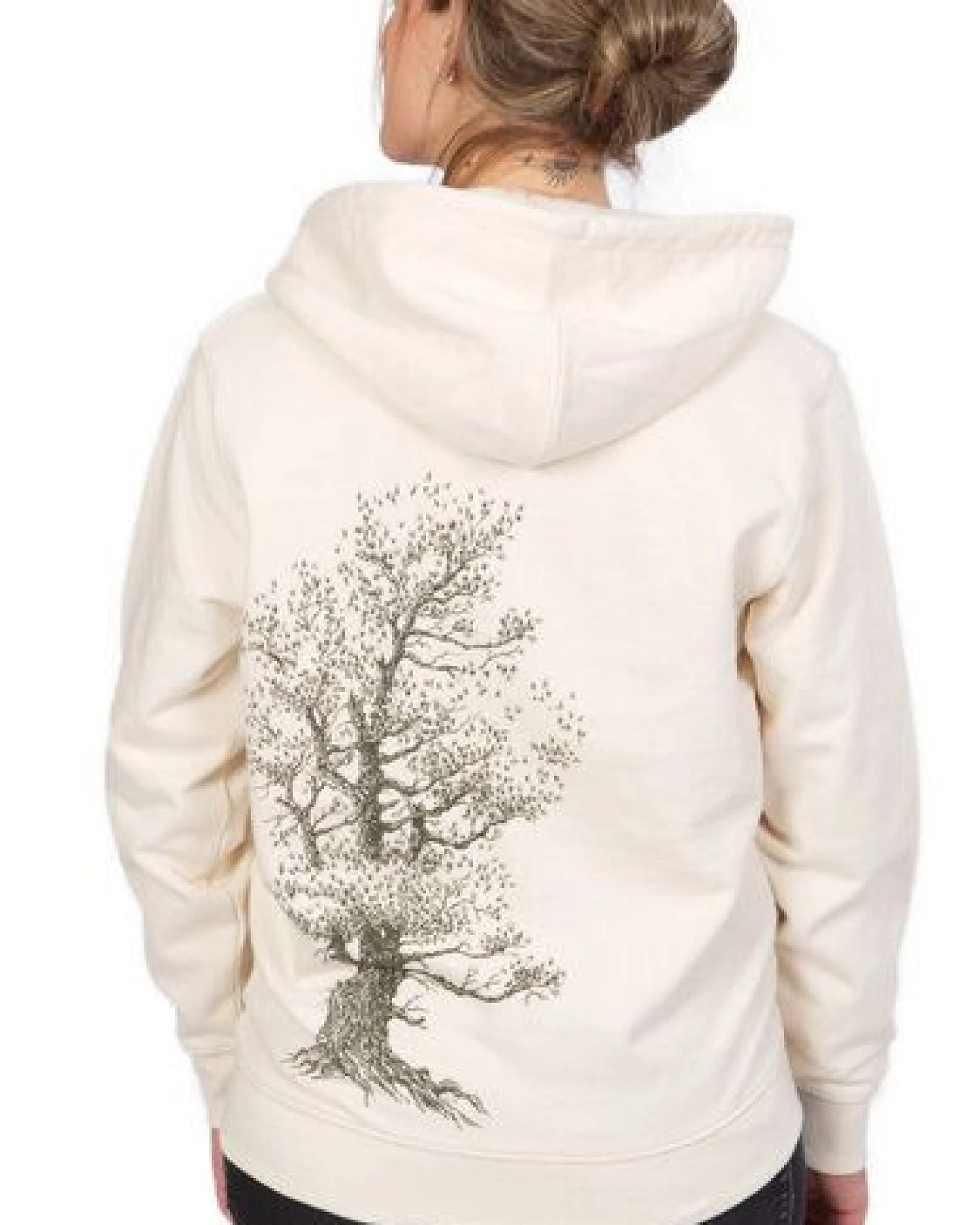 Life-Tree Organic Fairwear Zipper Unisex Natural Raw Pine Tree – Ansicht 2