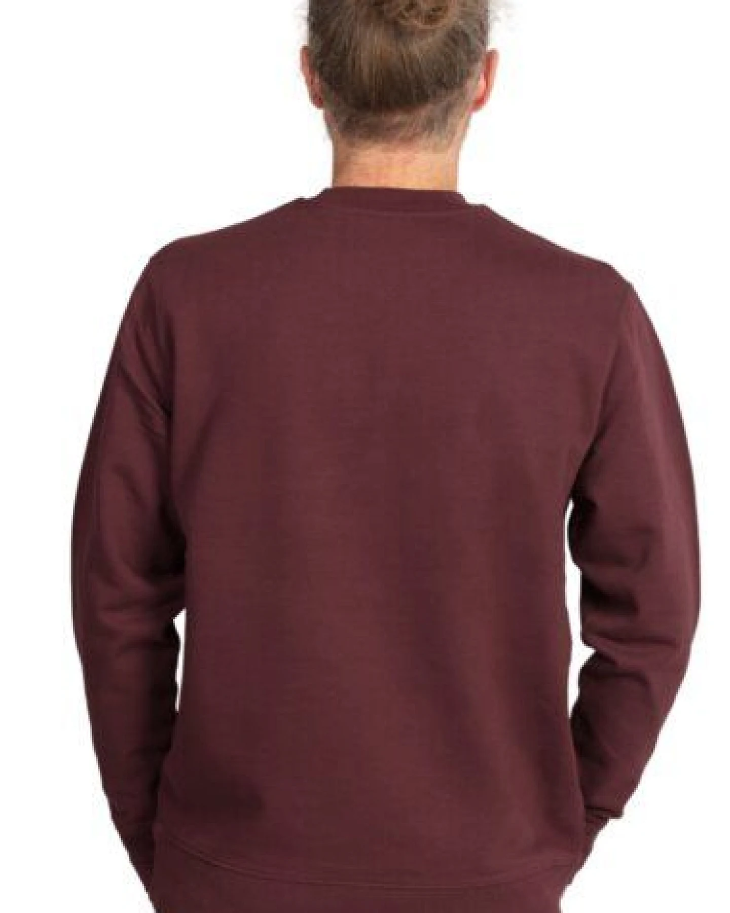Life-Tree Sweater aus Biobaumwolle Fairwear Unisex "Maple Island" in Red Brown – Ansicht 3