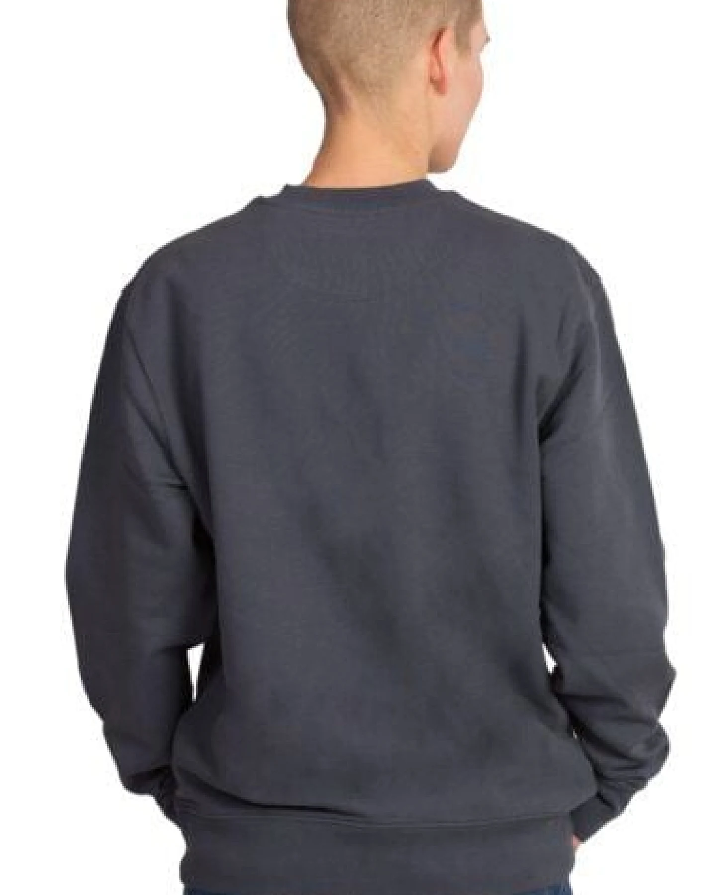 Life-Tree Sweater aus Biobaumwolle Fairwear Unisex "Olive Tree" in India Ink – Ansicht 4