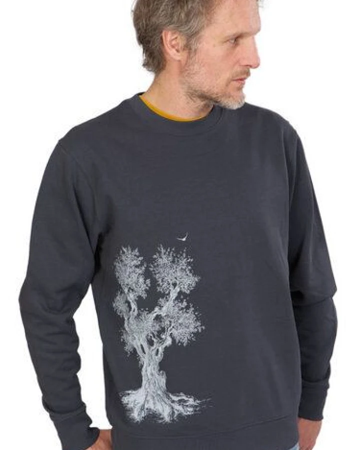 Life-Tree Organic Fairwear Sweater Unisex Olive Tree