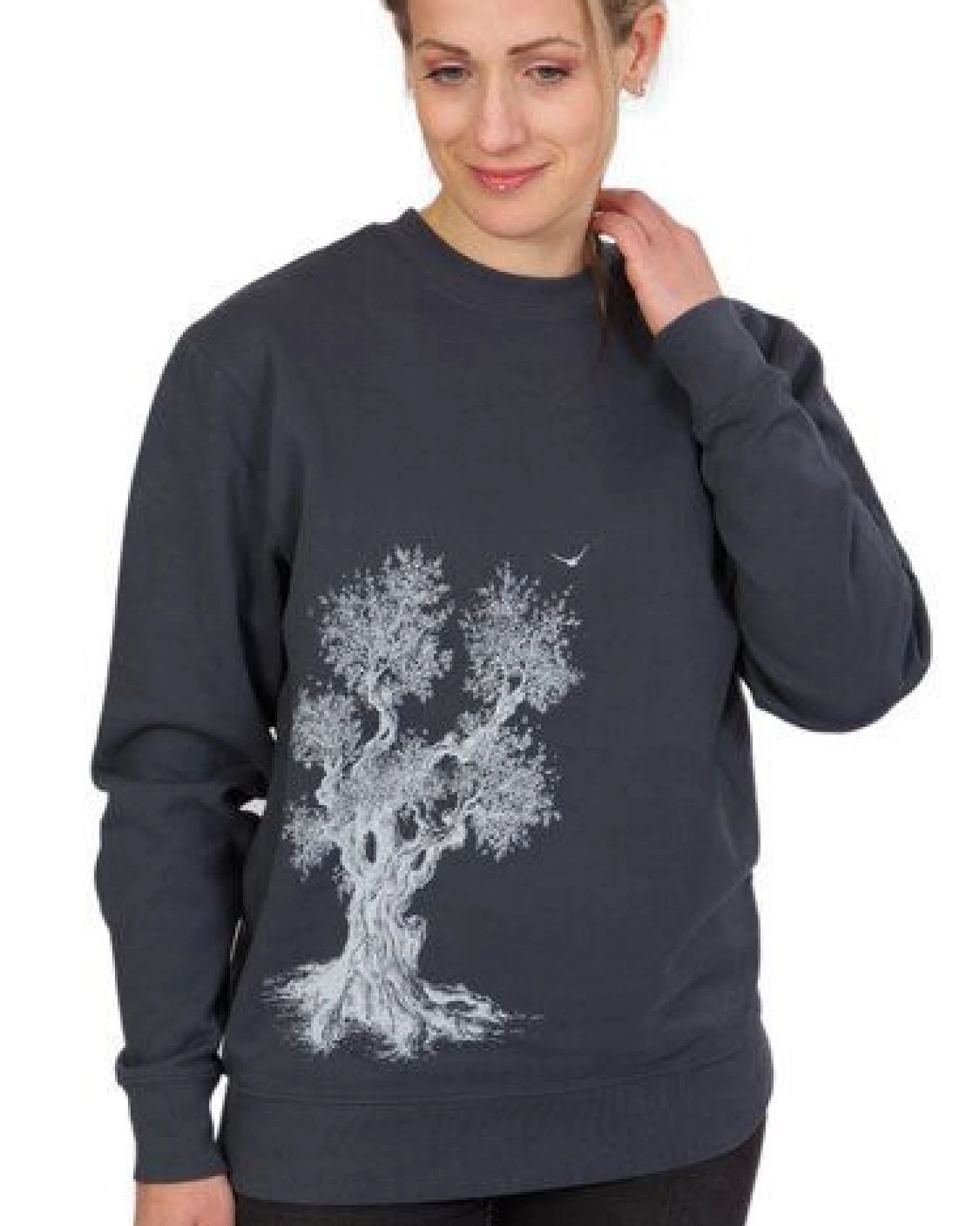 Life-Tree Organic Fairwear Sweater Unisex Olive Tree – Ansicht 4