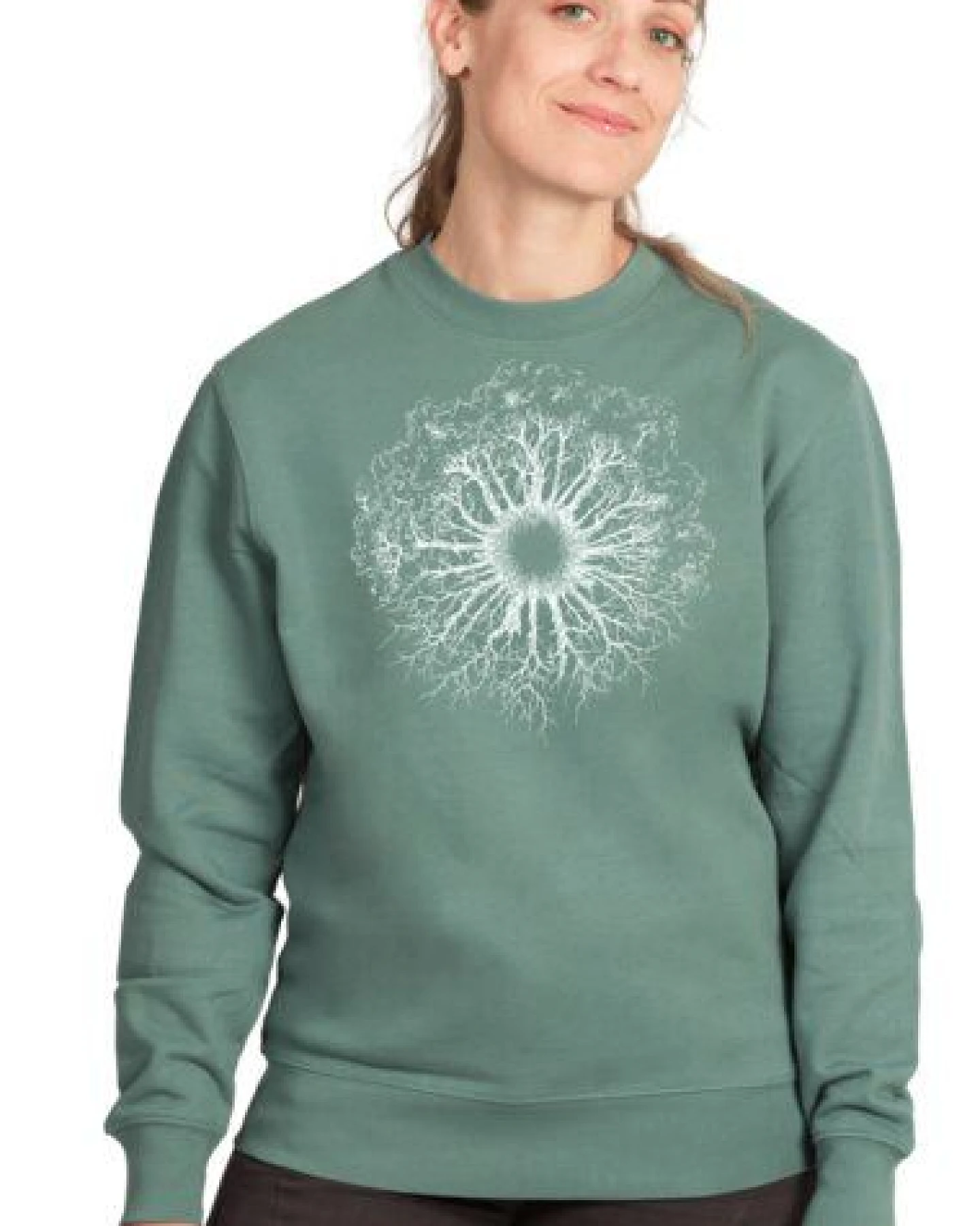 Life-Tree Organic Fairwear Sweater Unisex Fairwear Organic Bay WoodenIris – Ansicht 3