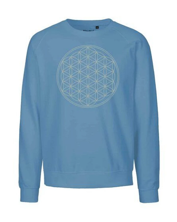 Peaces.bio - handbedruckte Biomode Bio Damen Sweatshirt Loose Fit Die Blume des Lebens