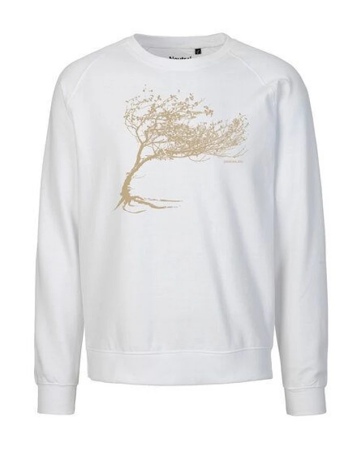 Peaces.bio - handbedruckte Biomode Bio Damen-Sweatshirt Loose Fit Windy Tree