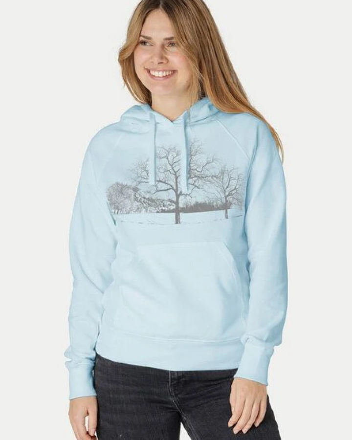 Peaces.bio - handbedruckte Biomode Damen Hoodie Landscape