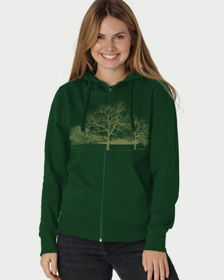 Peaces.bio - handbedruckte Biomode Zip-Hoodie Landscape Damen