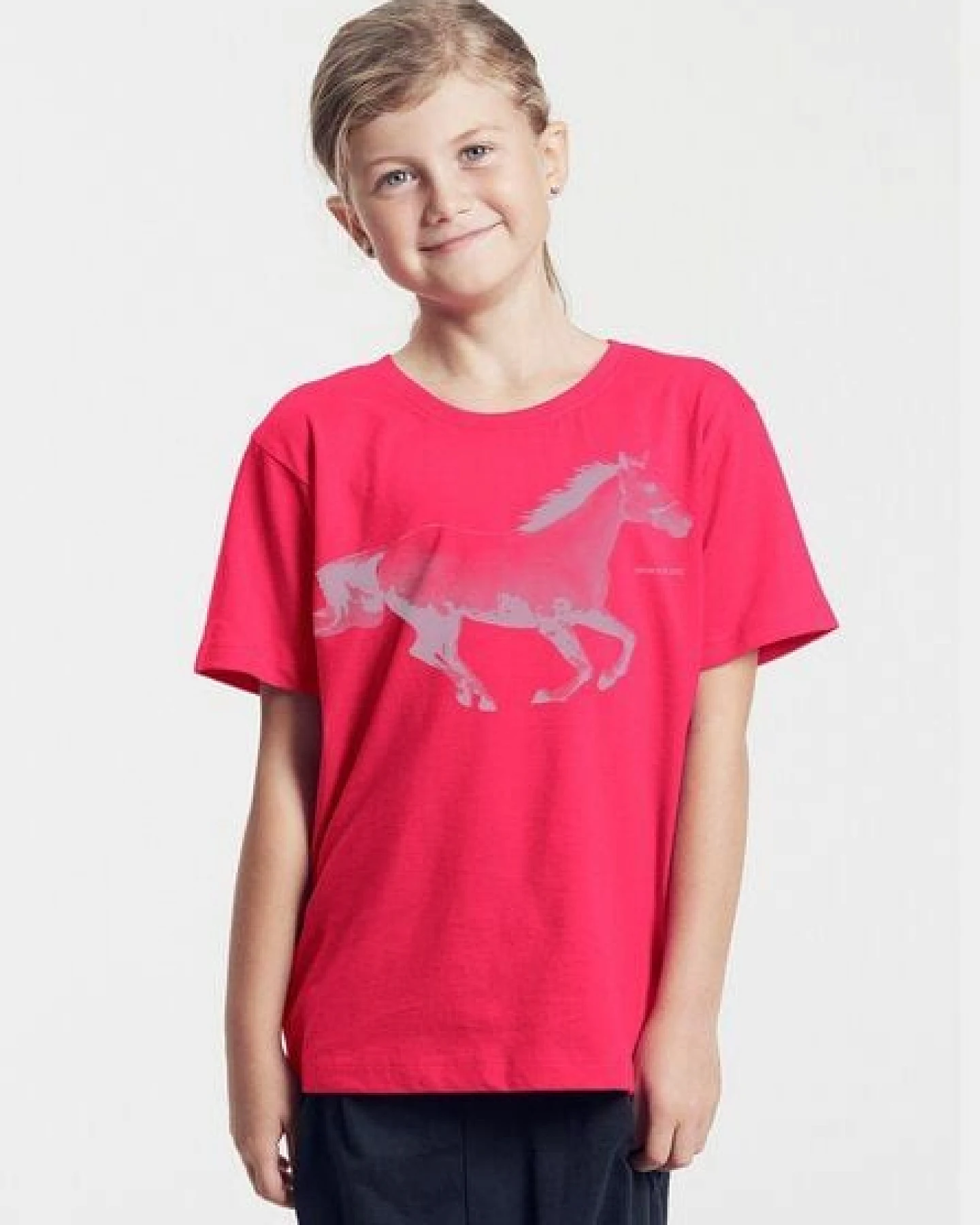 Peaces.bio - handbedruckte Biomode Bio-Kinder T-Shirt Horsepower – Ansicht 2