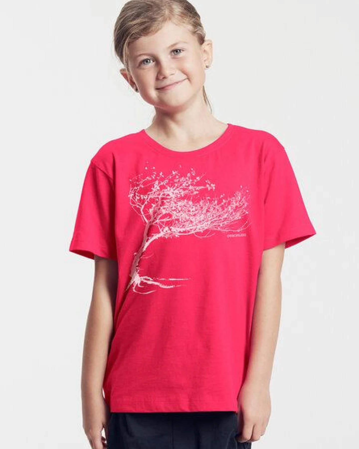 Peaces.bio - handbedruckte Biomode Bio-Kinder T-Shirt Windy Tree – Ansicht 2
