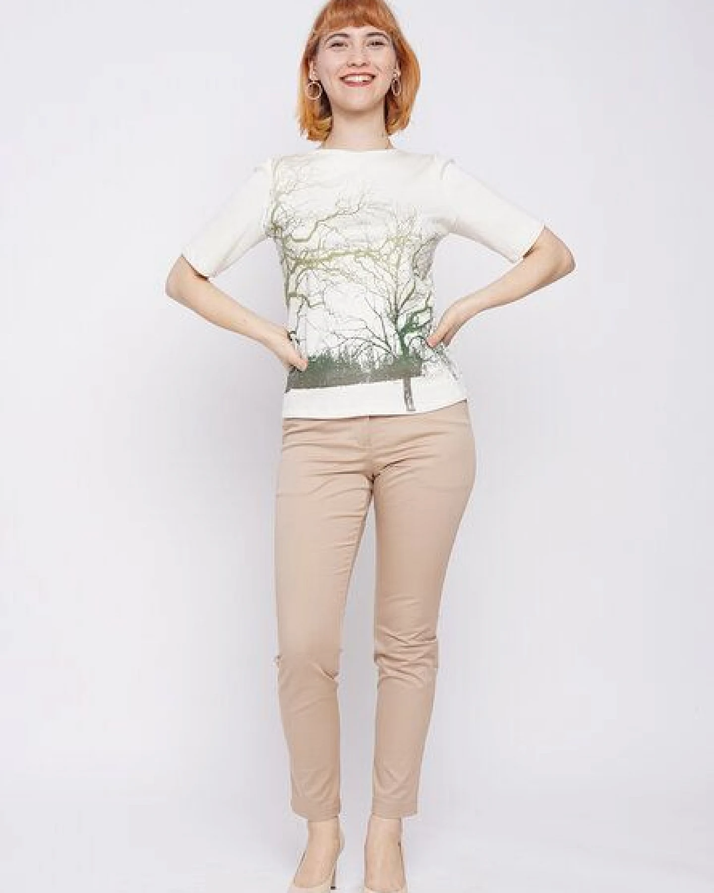 Peaces.bio - handbedruckte Biomode Peaces-Shirt Zauberlandschaft – Ansicht 4