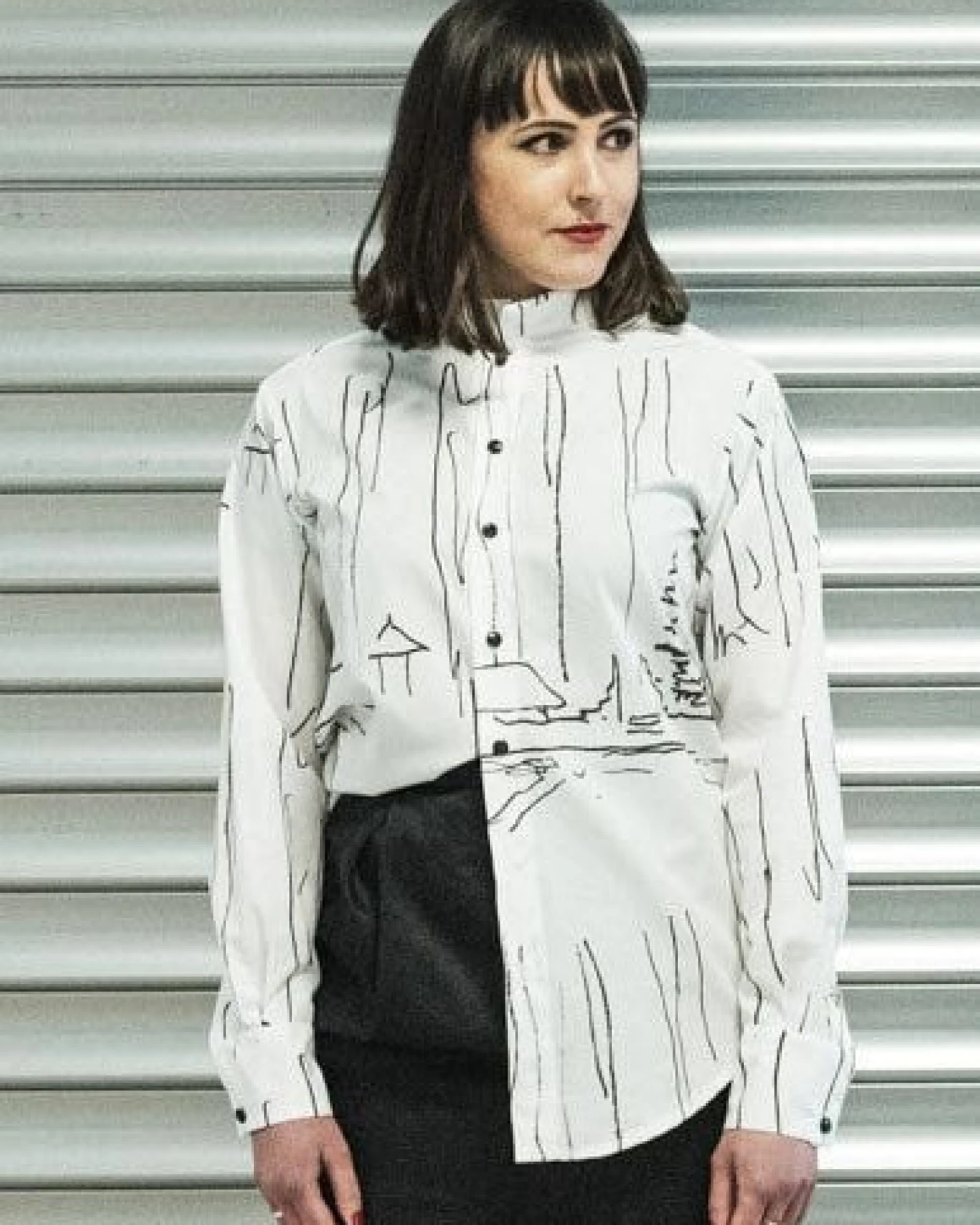 Sophia Schneider-Esleben Shirt Paul Snow - Unisex Hemd Damenhemd und Herrenhemd aus Bio-Baumwolle – Ansicht 4