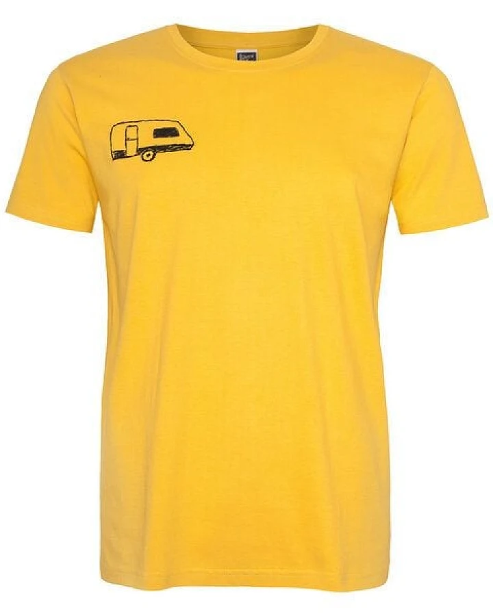 ilovemixtapes Camping Wohnwagen Men T-Shirt aus Biobaumwolle ILI02 gelb