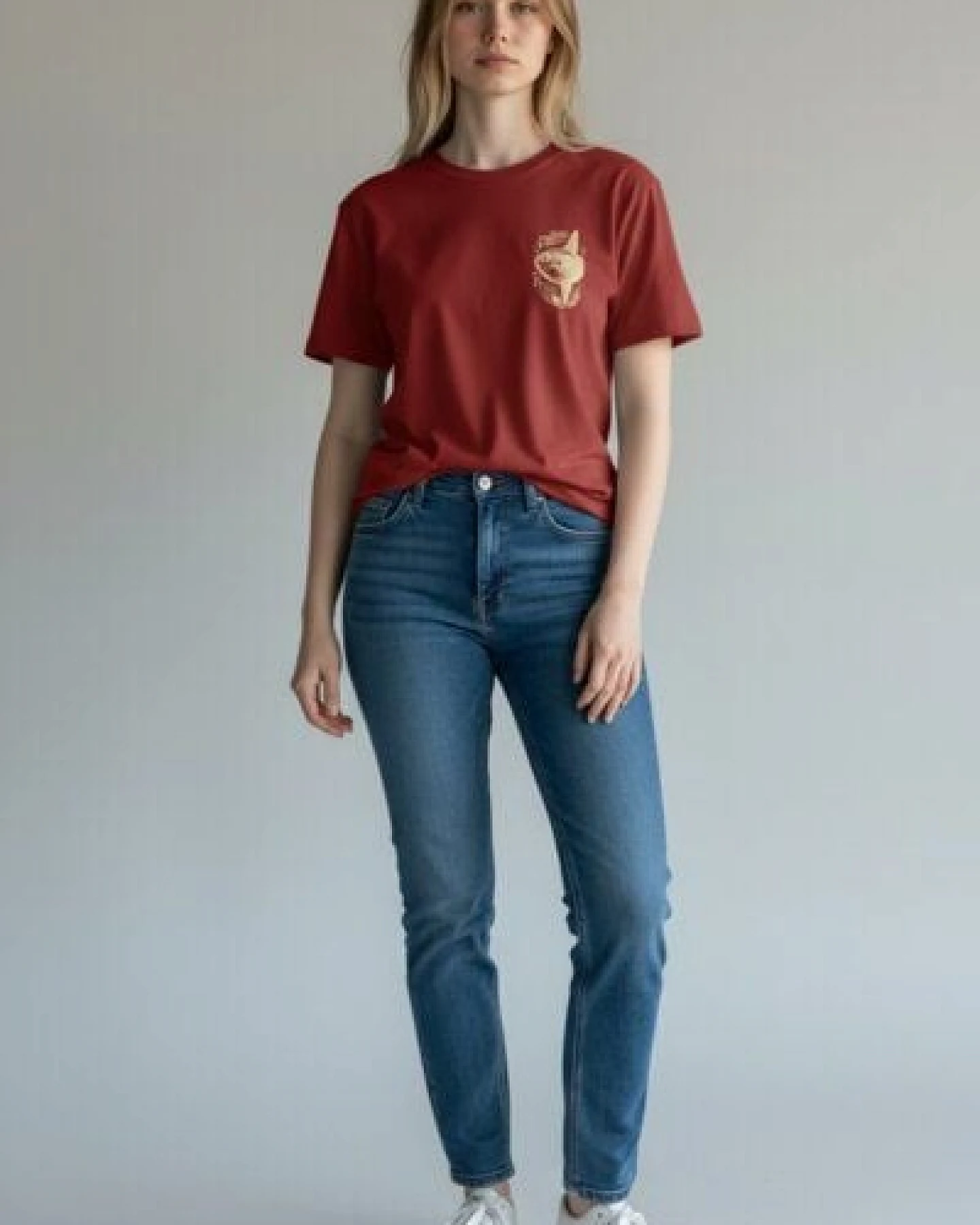 ilovemixtapes Mondfisch T-Shirt – Earthly Red – Ansicht 3