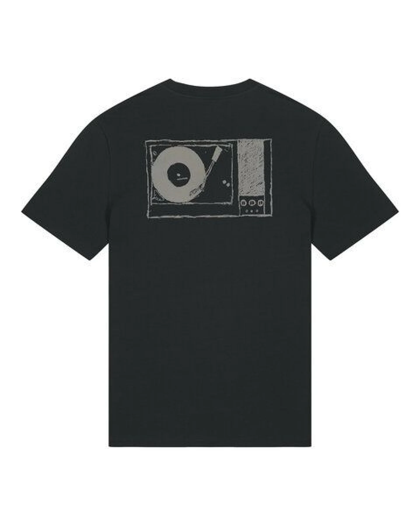 ilovemixtapes Plattenspieler T-Shirt – Bio Baumwolle, handbedruckt, mit Front- & Rückenprint – Ansicht 2