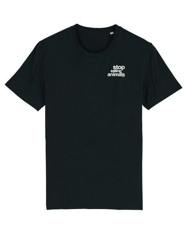 ilovemixtapes Stop eating animals Vegan Unisex T-Shirt aus Bio-Baumwolle