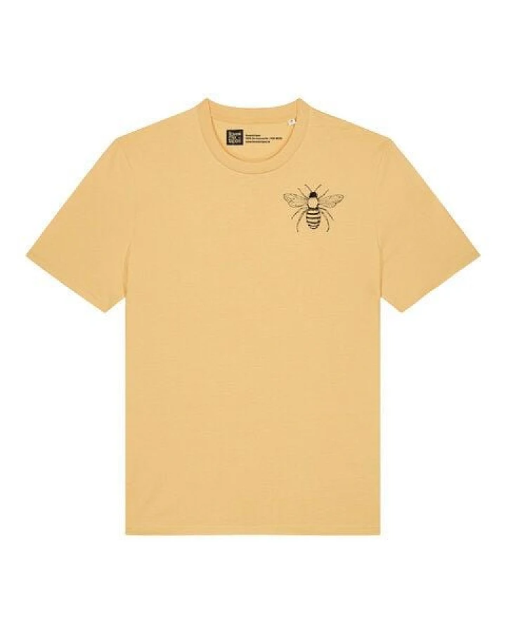 ilovemixtapes T-Shirt mit Bienen-Illustration aus Bio-Baumwolle – handbedruckt & fair