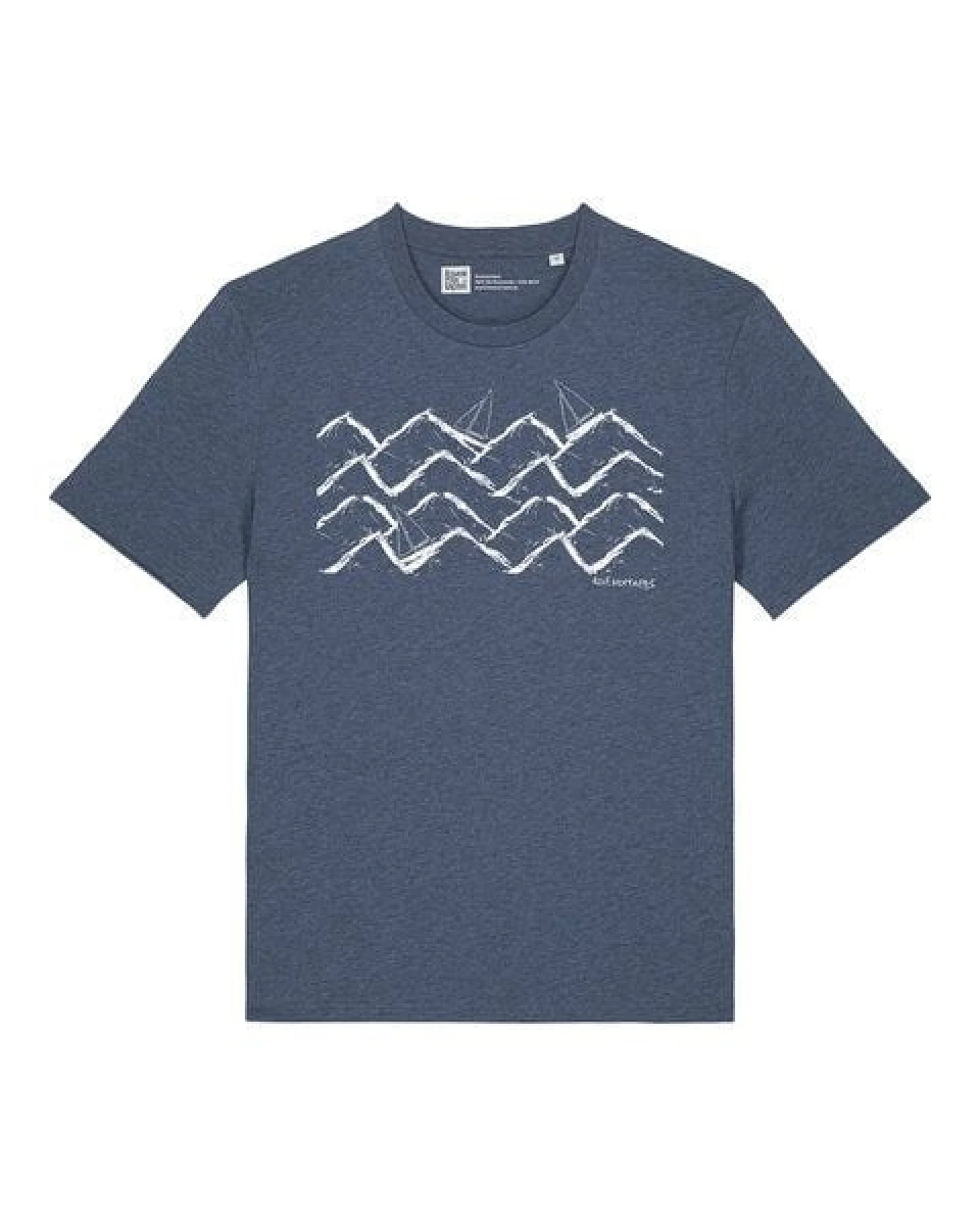 ilovemixtapes Unisex T-Shirt mit Waves and Boats Motiv – Nachhaltig, Fair, Vegan, Bio-Baumwolle – Ansicht 3