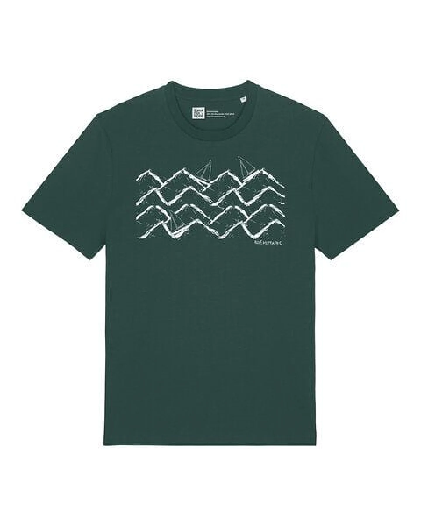 ilovemixtapes Unisex T-Shirt mit Waves and Boats Motiv – Nachhaltig, Fair, Vegan, Bio-Baumwolle – Ansicht 2