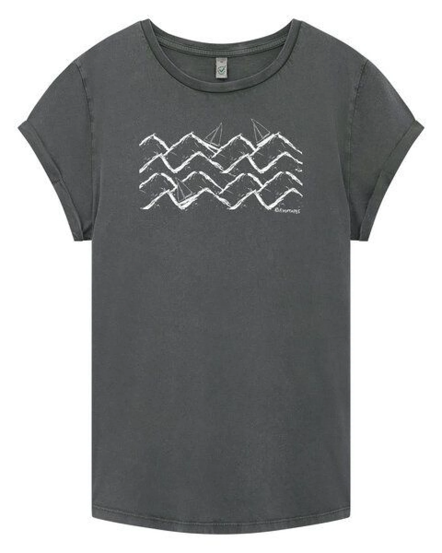 ilovemixtapes Waves and Boats Frauen T-Shirt aus Biobaumwolle – Ansicht 2
