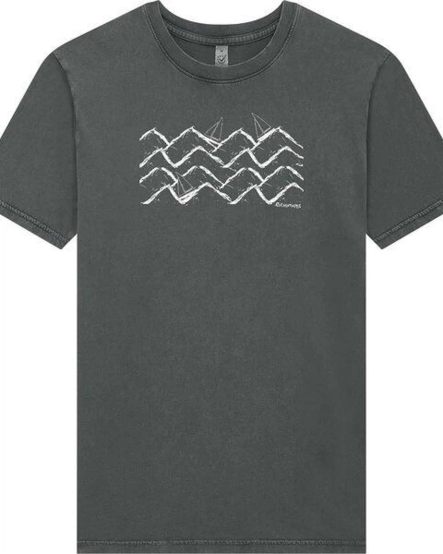 ilovemixtapes Waves and Boats Unisex T-Shirt aus Bio-Baumwolle – Ansicht 2