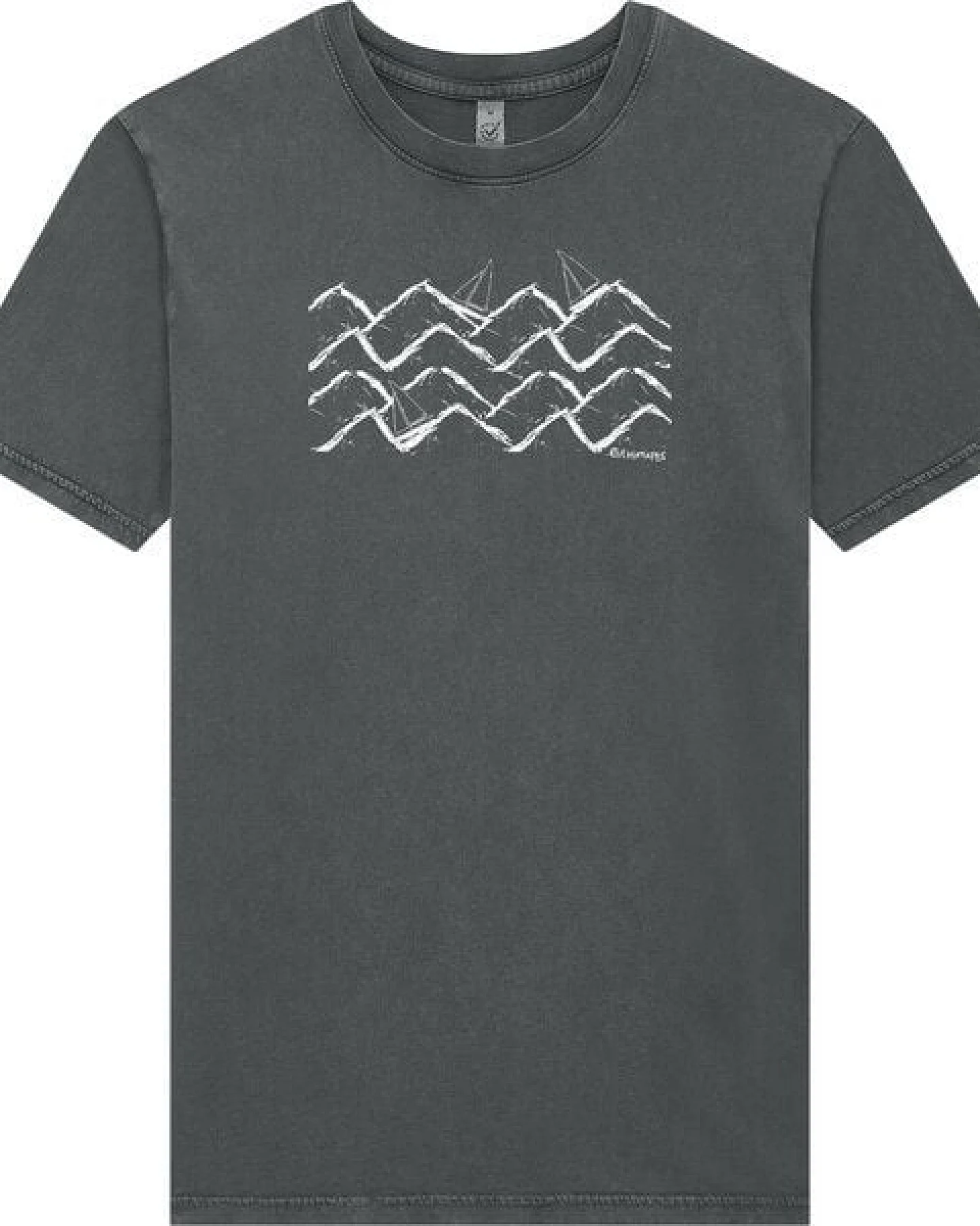 ilovemixtapes Waves and Boats Unisex T-Shirt aus Bio-Baumwolle – Ansicht 2
