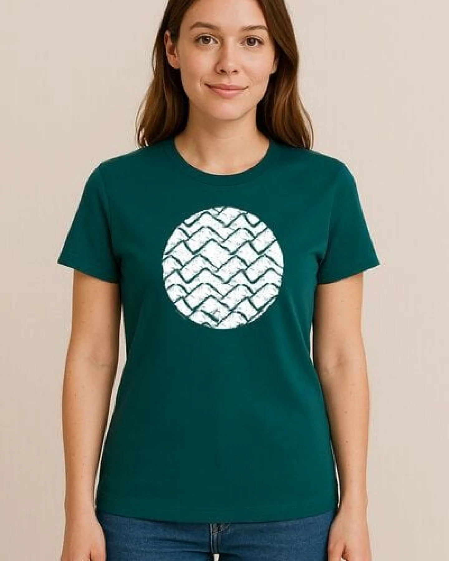 ilovemixtapes Wellenkreis T-Shirt Unisex – Stargazer – Bio Baumwolle – Relaxed Fit – Handdruck in Weiß – Fair & Vegan – Ansicht 2