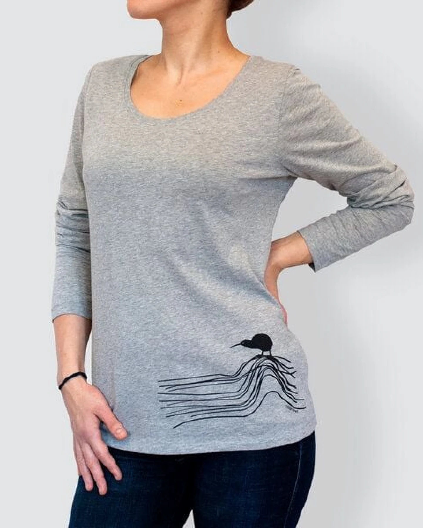 little kiwi Damen Longsleeve, "Kiwis Abenteuer" – Ansicht 2