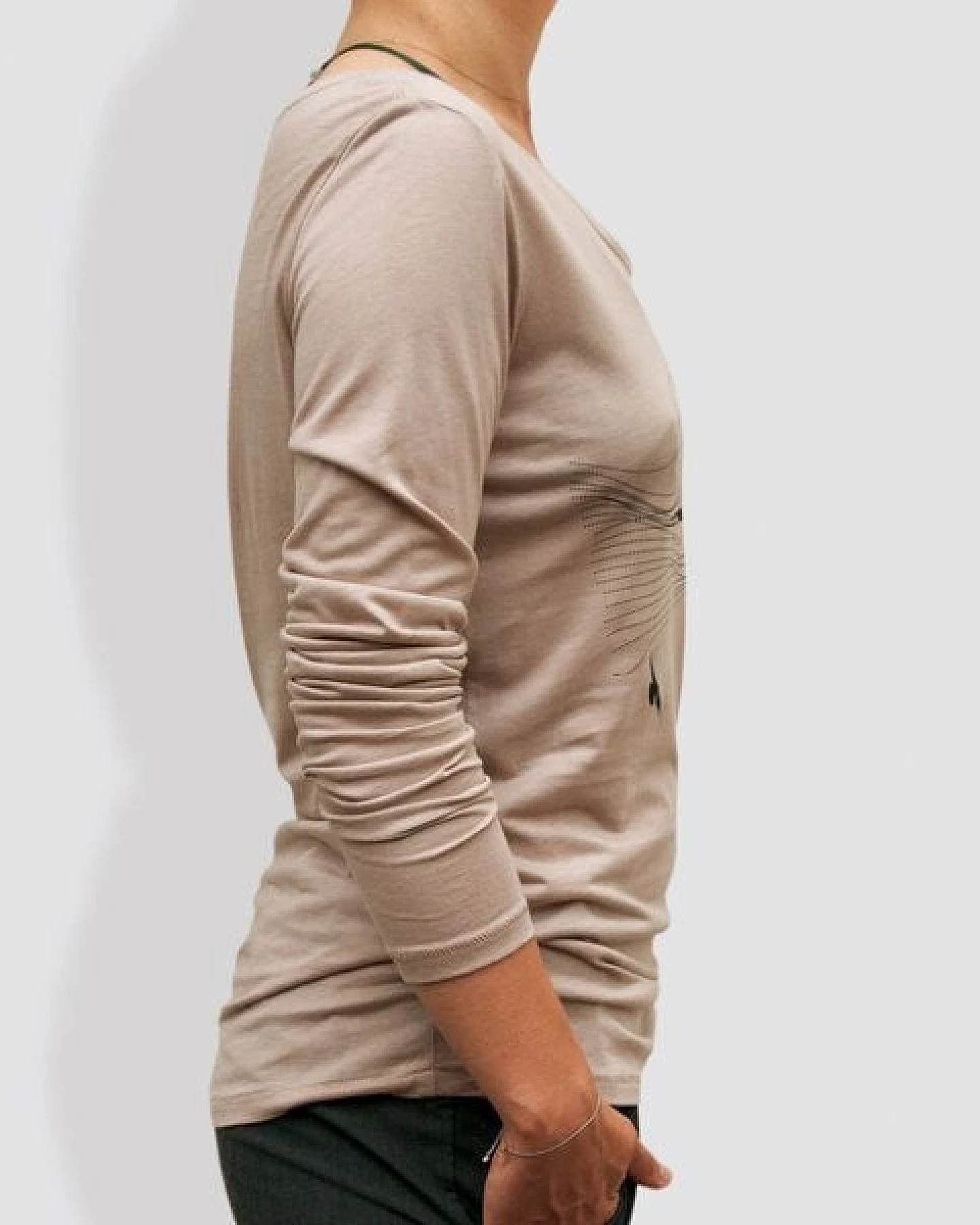 little kiwi Damen Longsleeve, "Vögel", Nude – Ansicht 3
