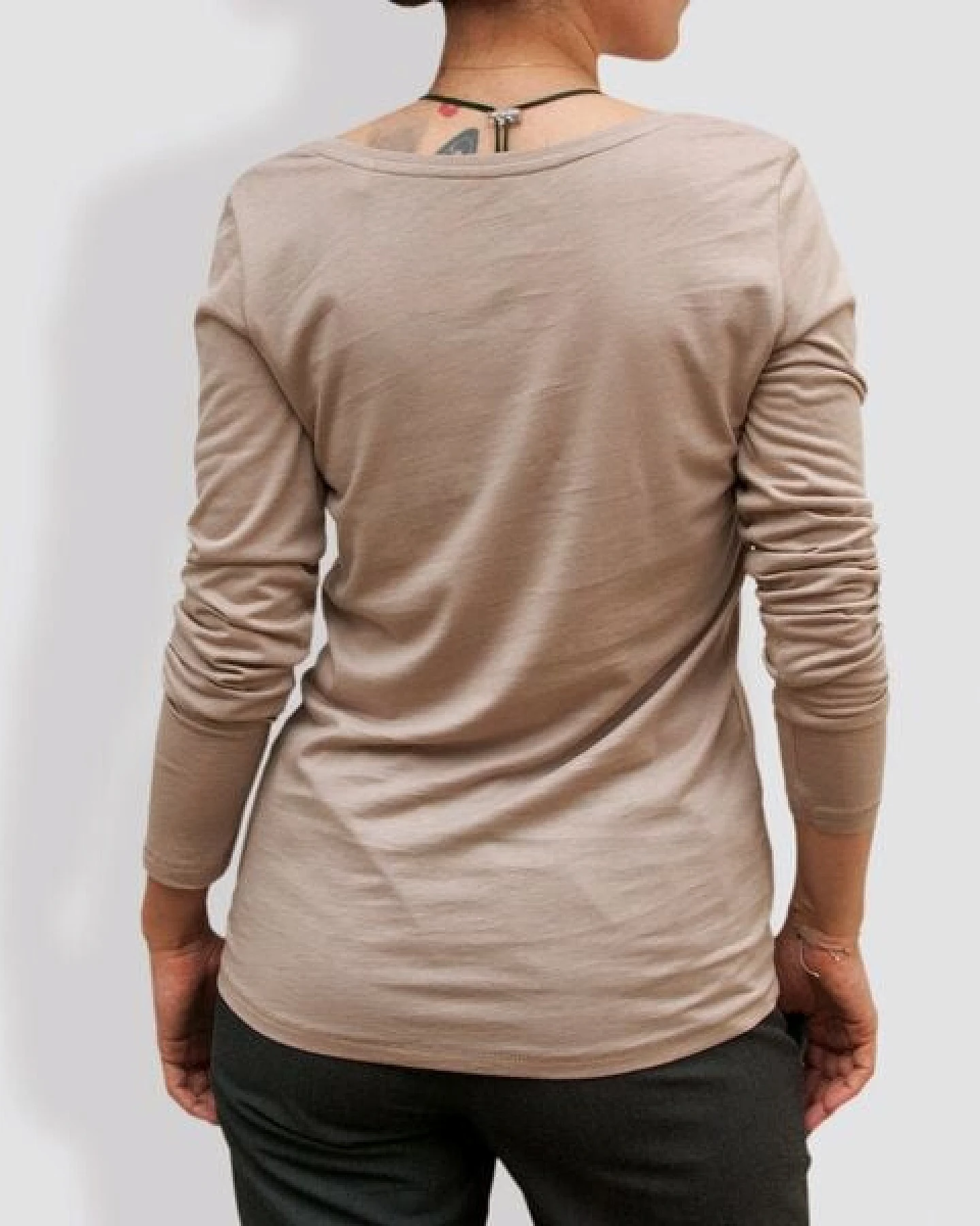 little kiwi Damen Longsleeve, "Vögel", Nude – Ansicht 4