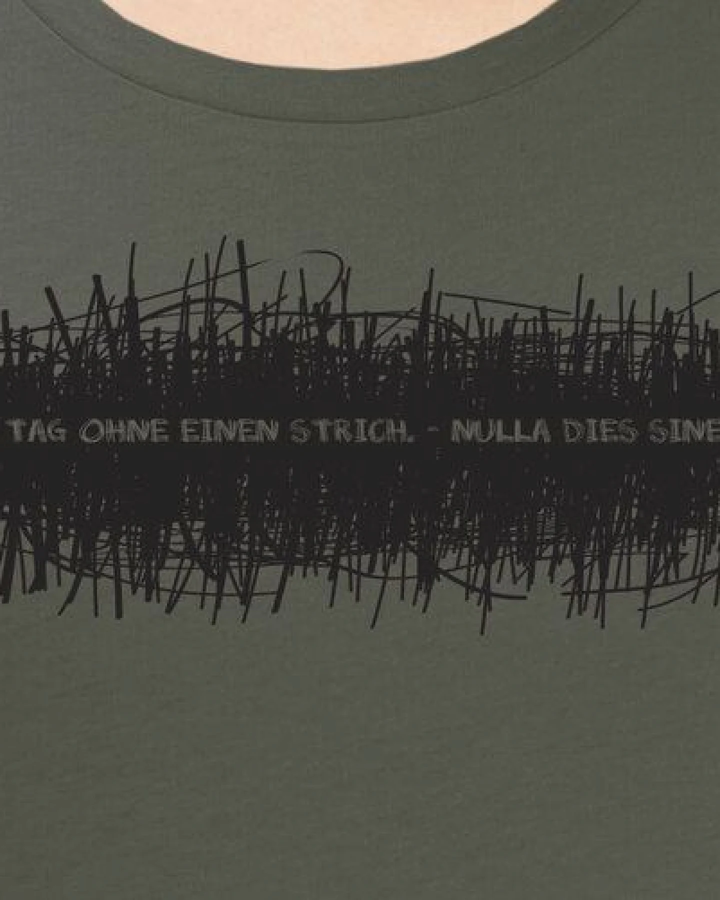little kiwi Damen T-Shirt, "Kein Tag ohne einen Strich", Khaki – Ansicht 2