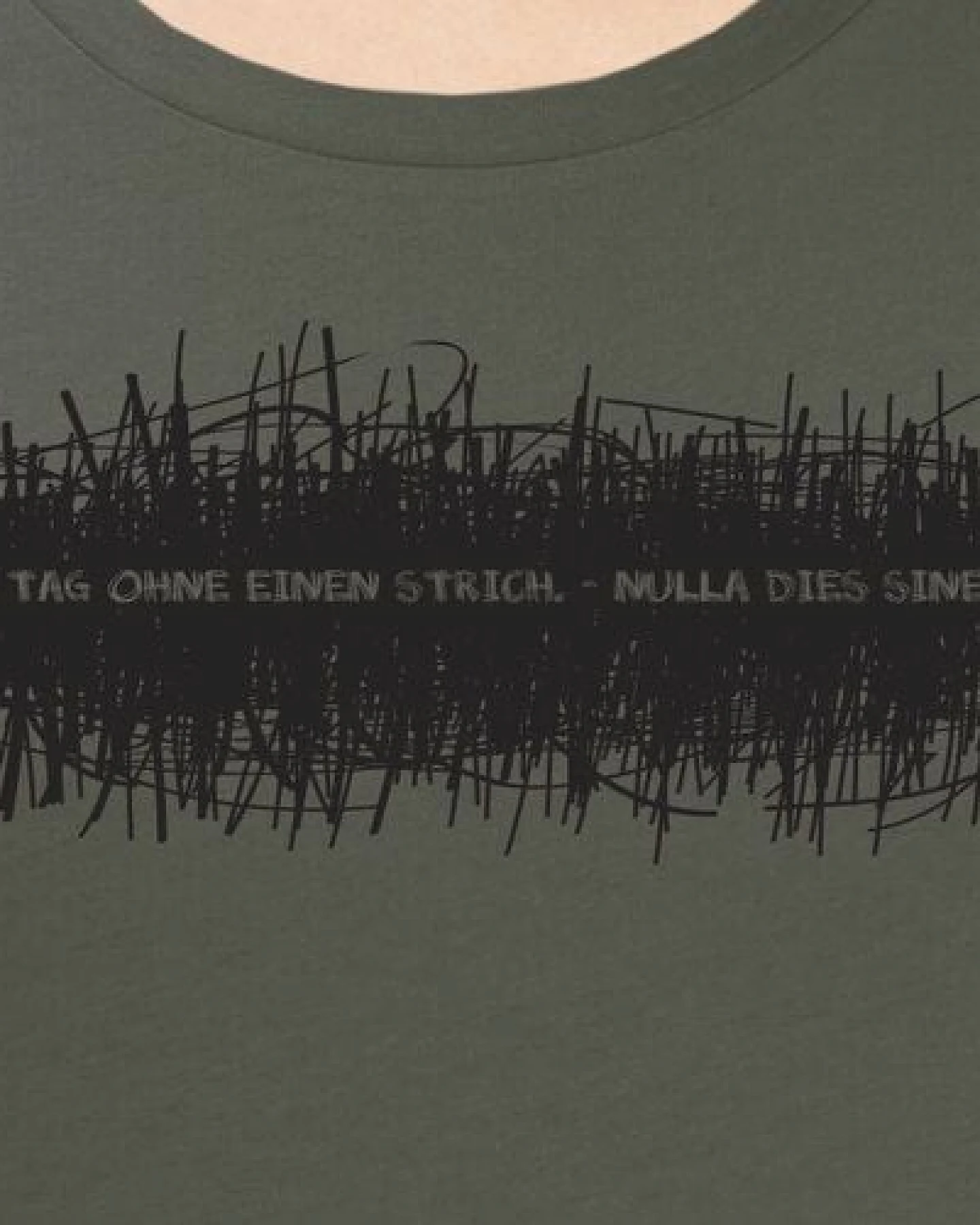 little kiwi Damen T-Shirt, "Kein Tag ohne einen Strich", Khaki – Ansicht 2