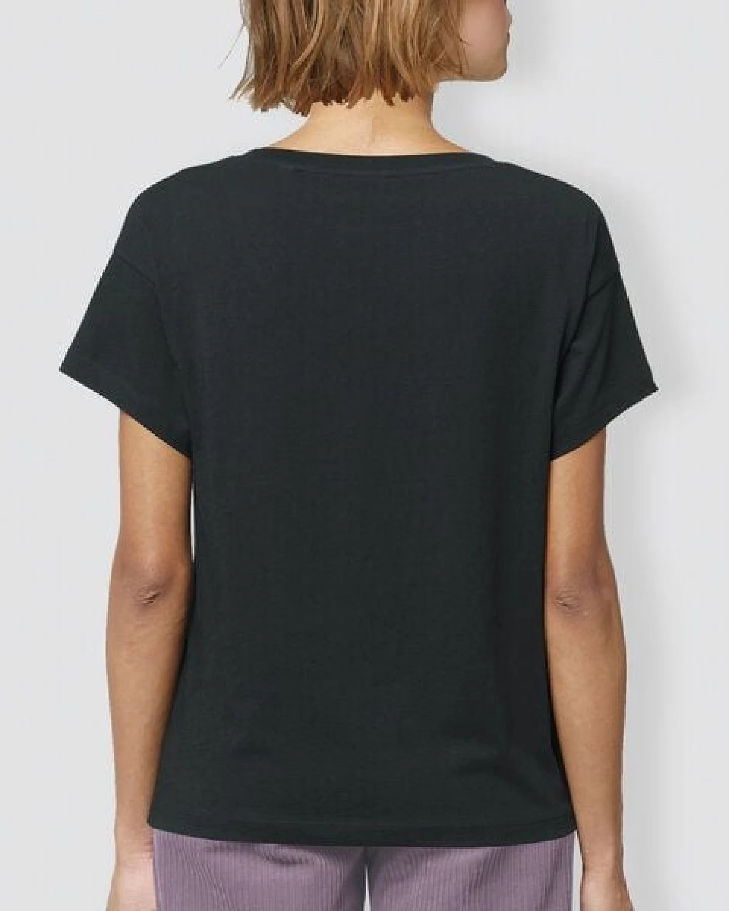little kiwi Damen T-Shirt, "Kiwi", Schwarz, locker geschnitten – Ansicht 2