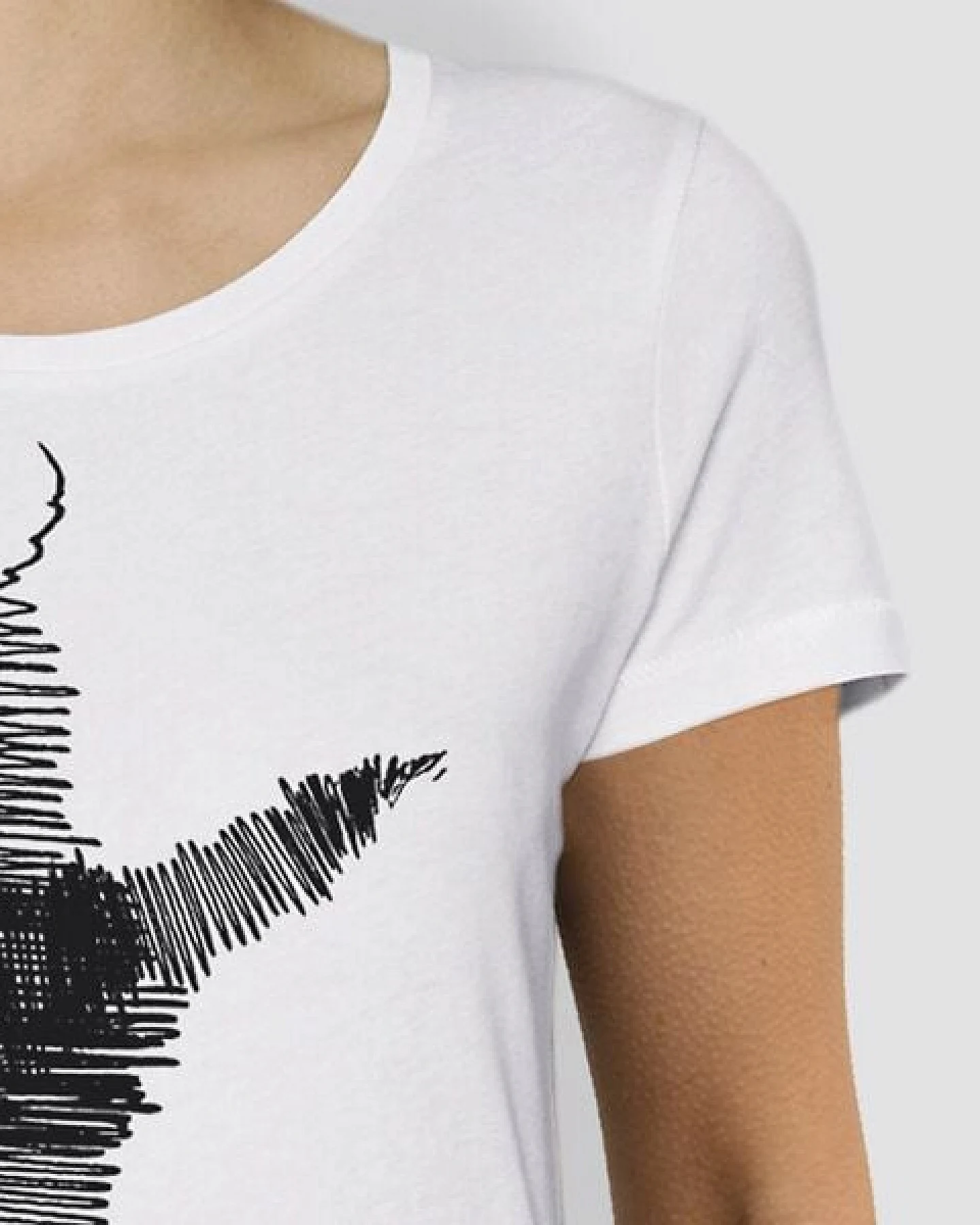 little kiwi Damen T-Shirt, "Linienkreuz", White – Ansicht 2