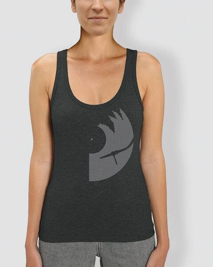 little kiwi Damen Tank Top, „Vinyl“, Dark Heather Grey