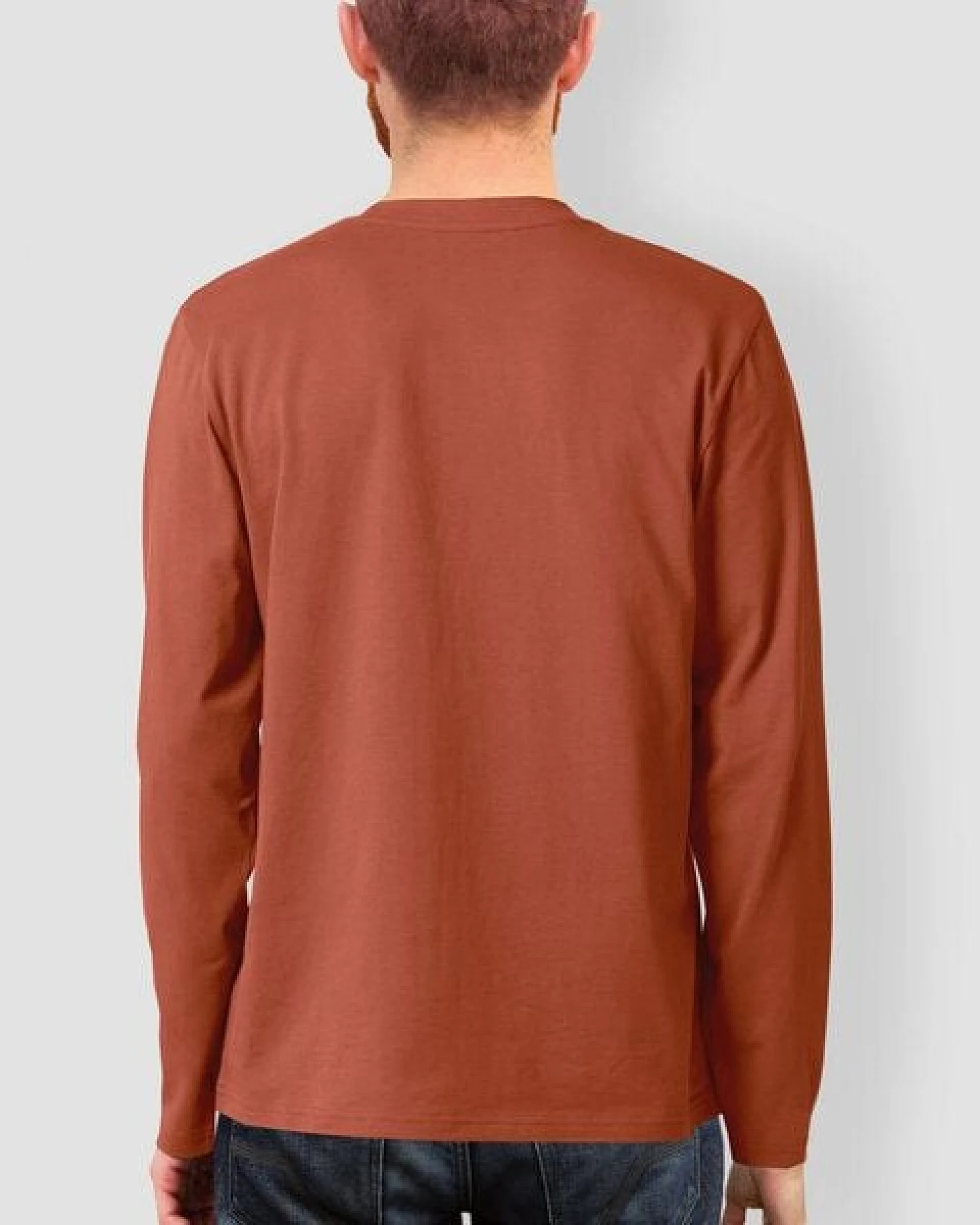 little kiwi Herren Longsleeve, "Abschalten", Heritage Brown – Ansicht 2