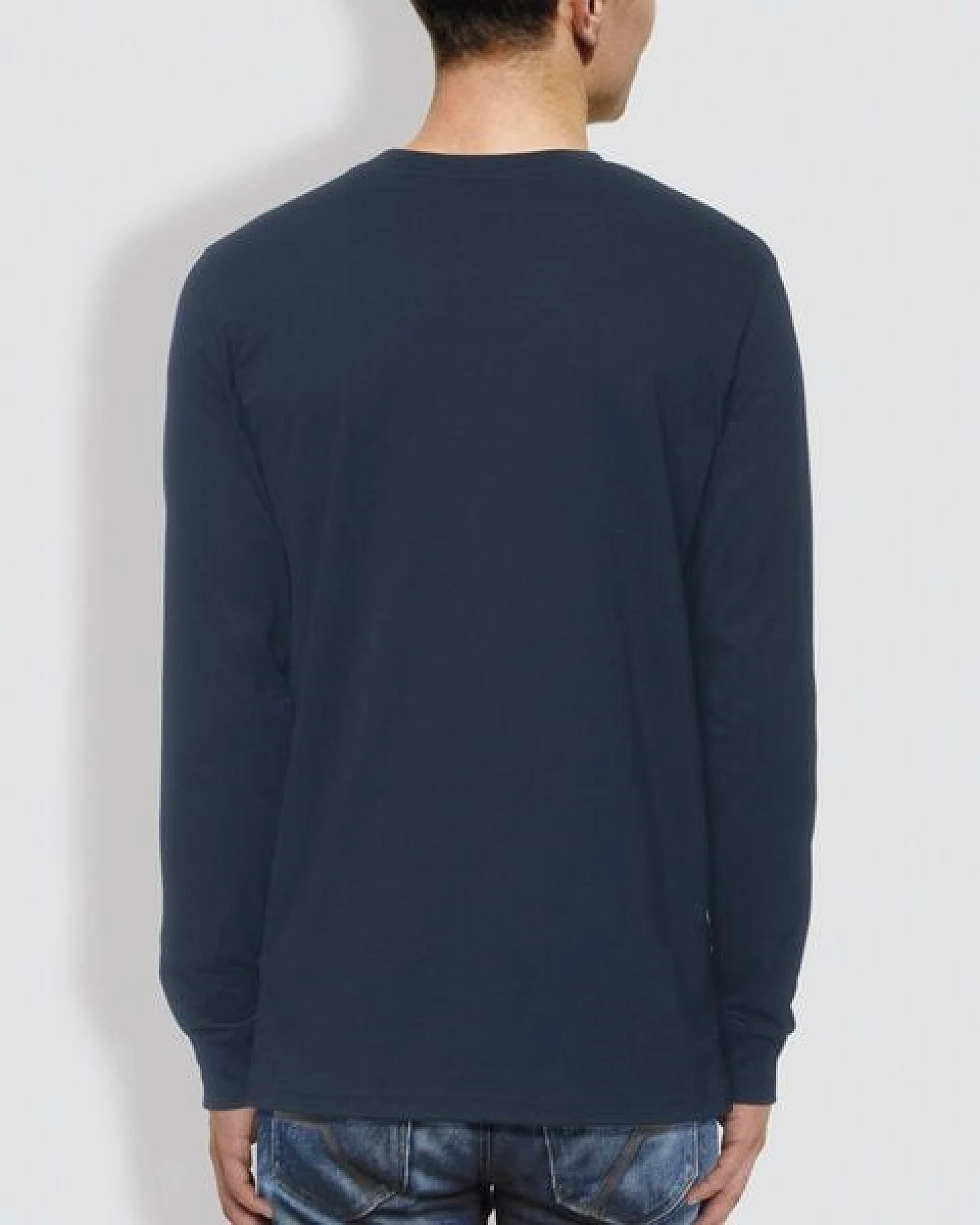 little kiwi Herren Longsleeve, "Schlafender Fuchs", Navy – Ansicht 3