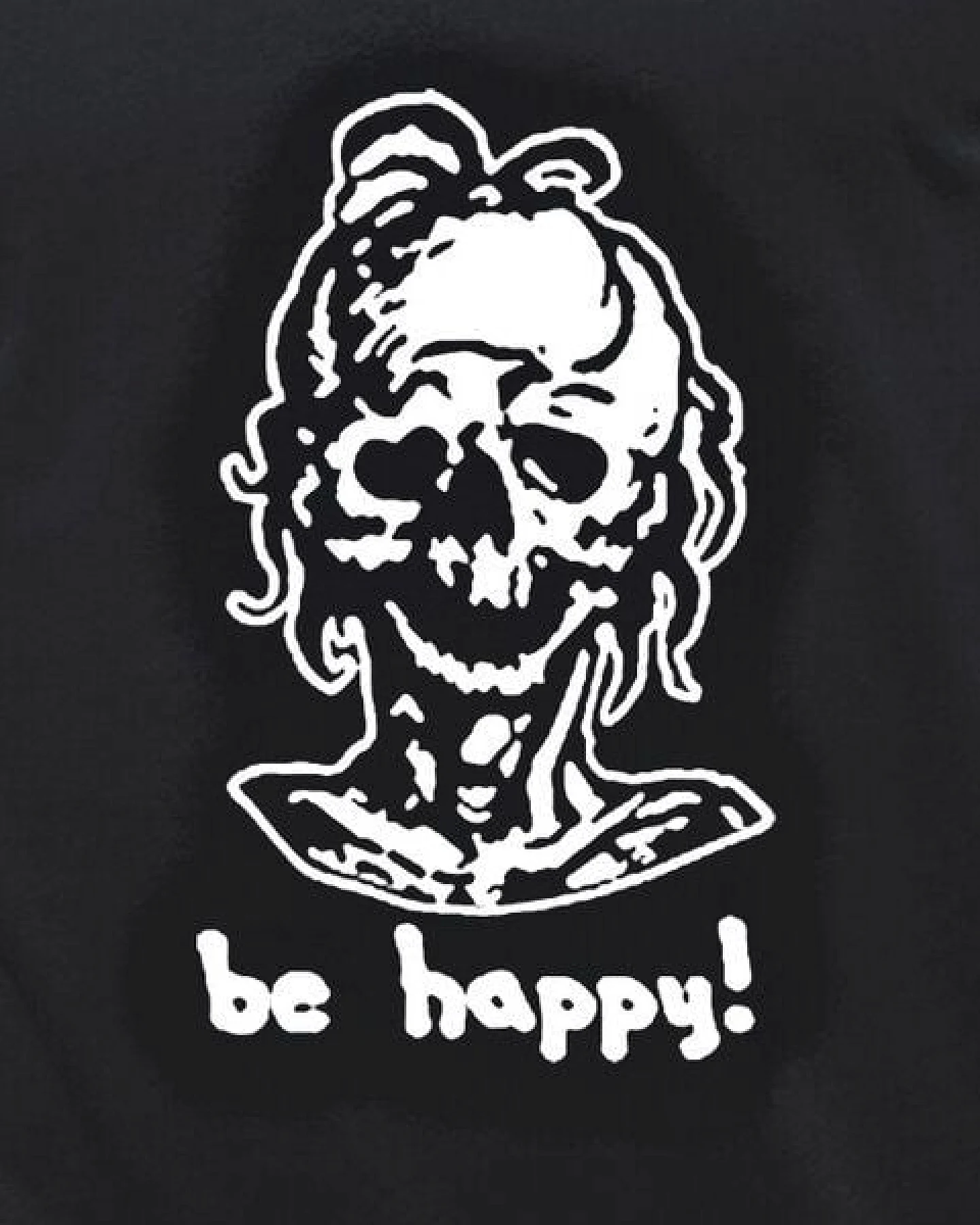 little kiwi Herren T-Shirt, "Be happy!", Schwarz – Ansicht 2