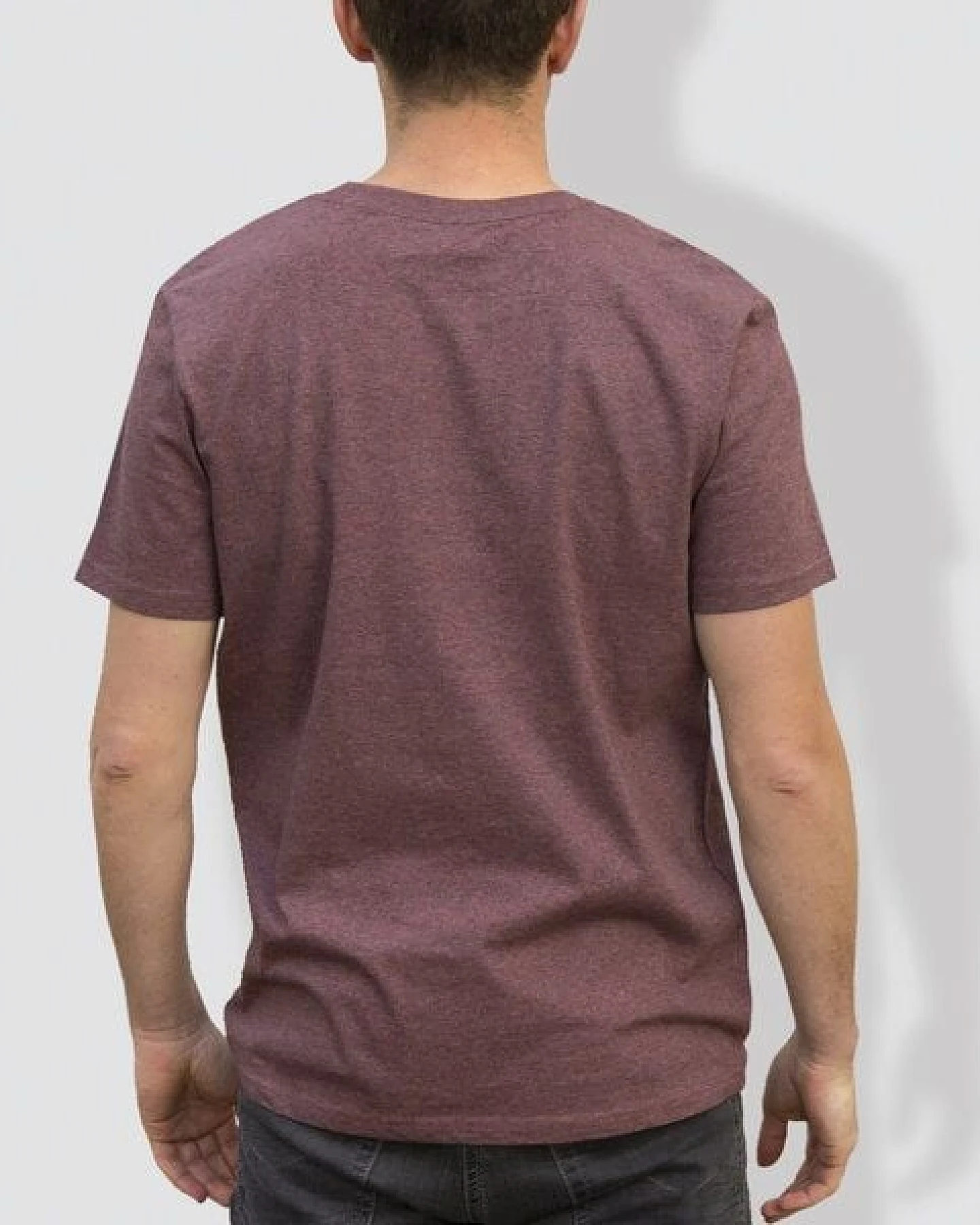 little kiwi Herren T-Shirt, "No Way", Black Heather Cranberry – Ansicht 2