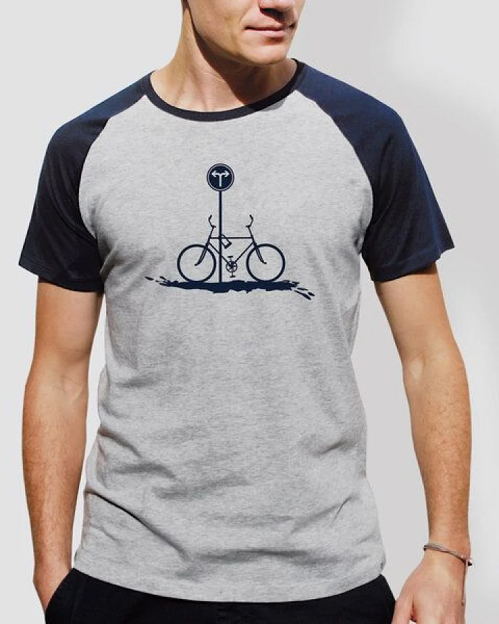 little kiwi Herren T-Shirt, "No Way", Heather Ash/Navy